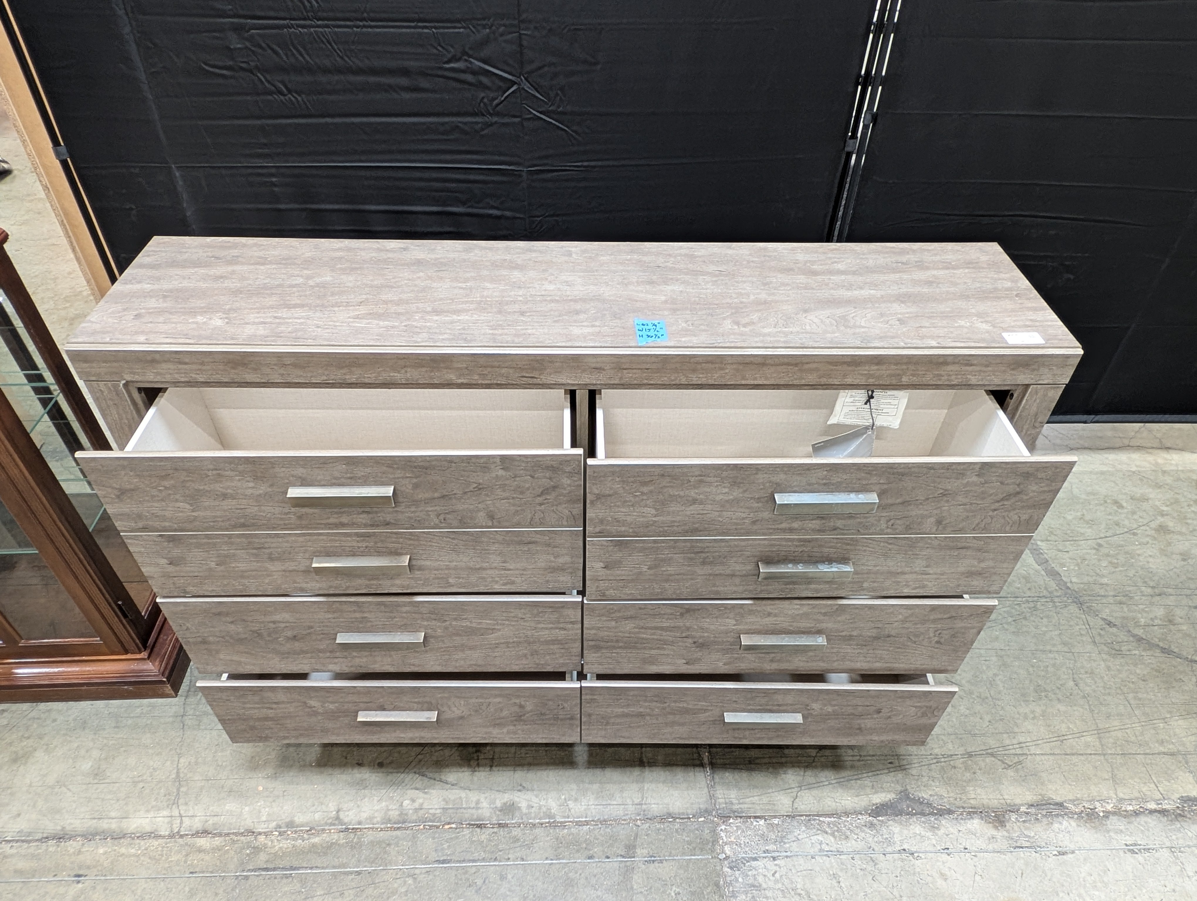 Modern Wood Tone Six-Drawer Dresser