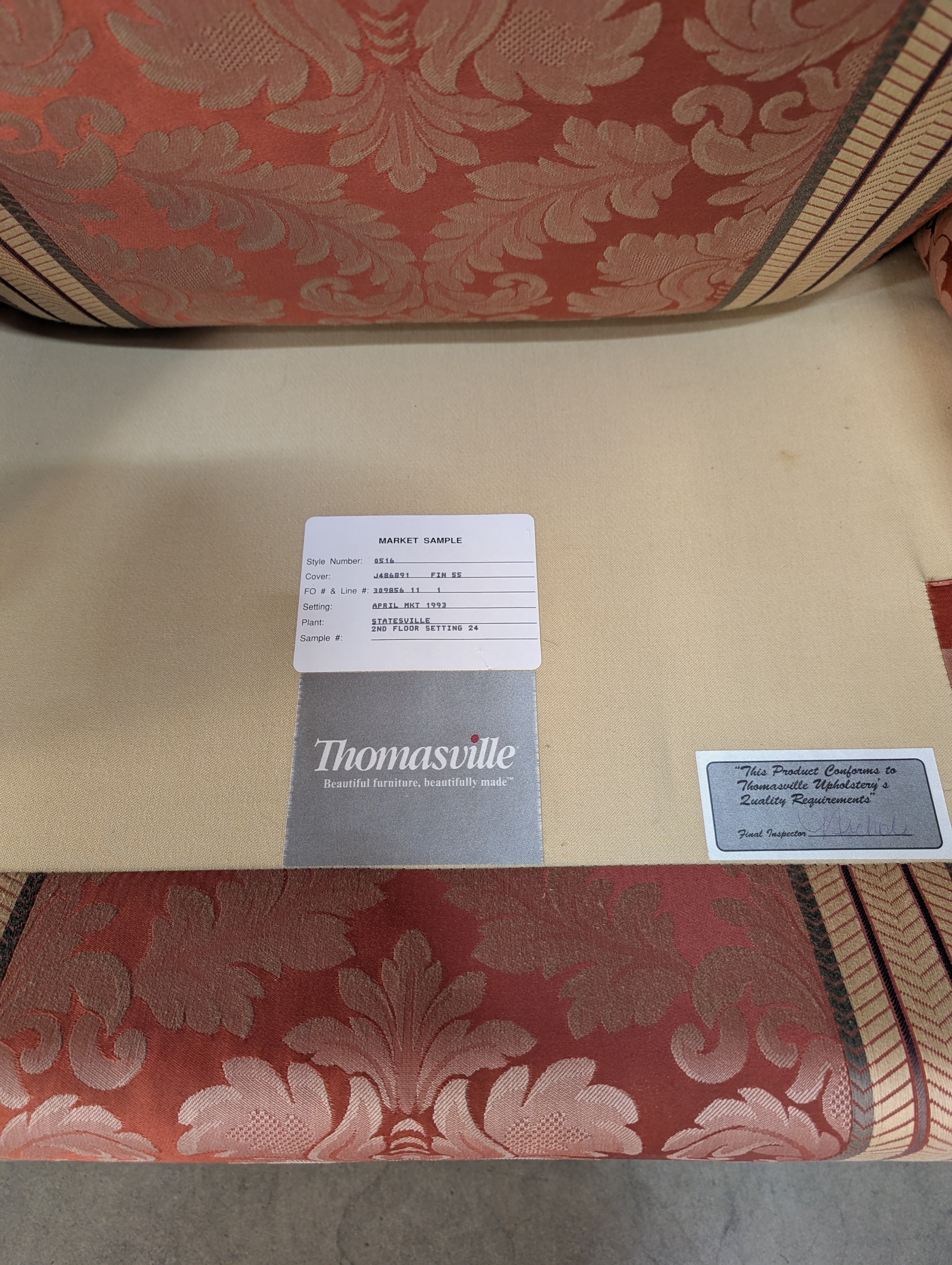 Red Wingback Thomasville Armchair