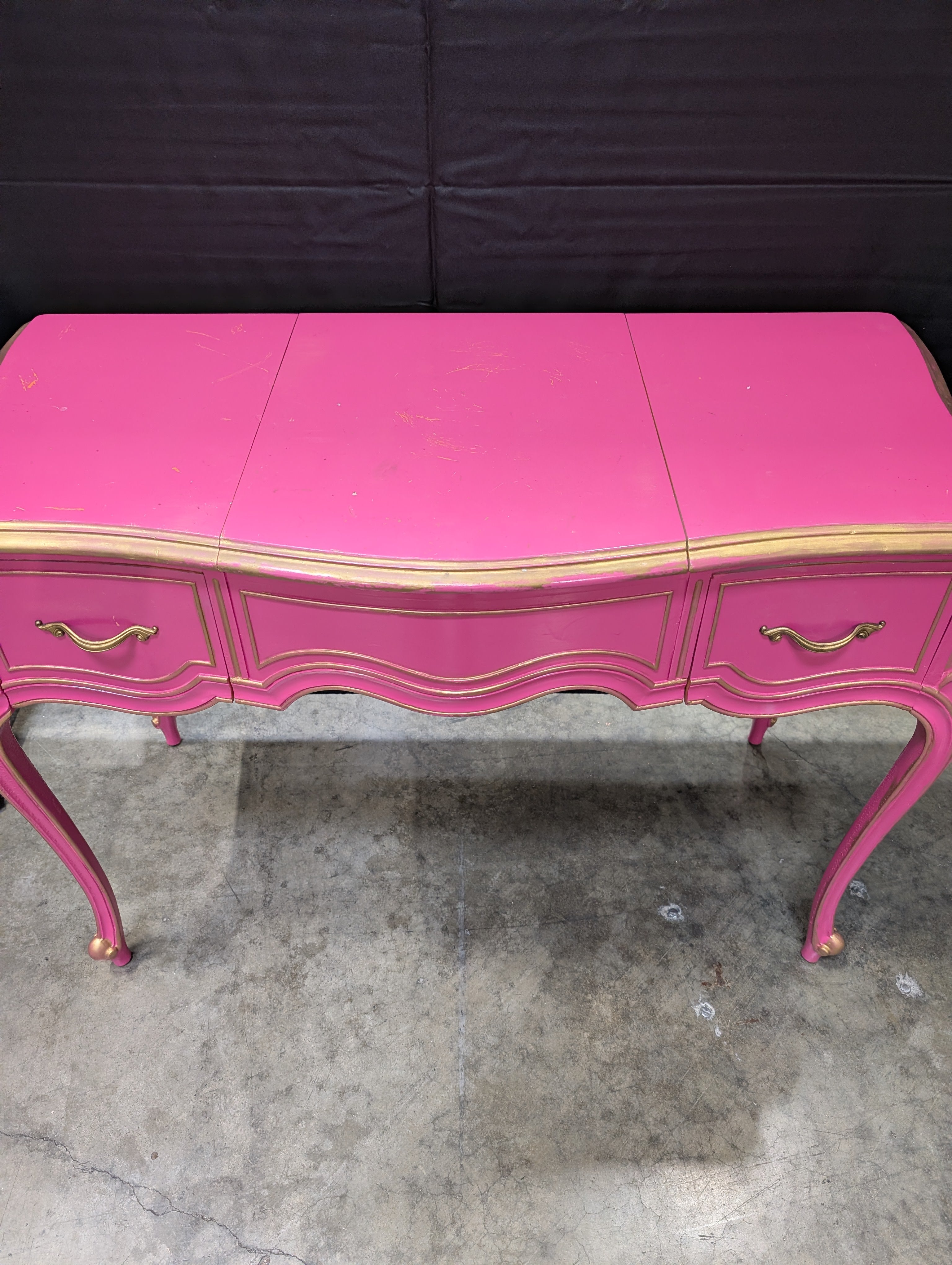 Pink and Gold Vanity