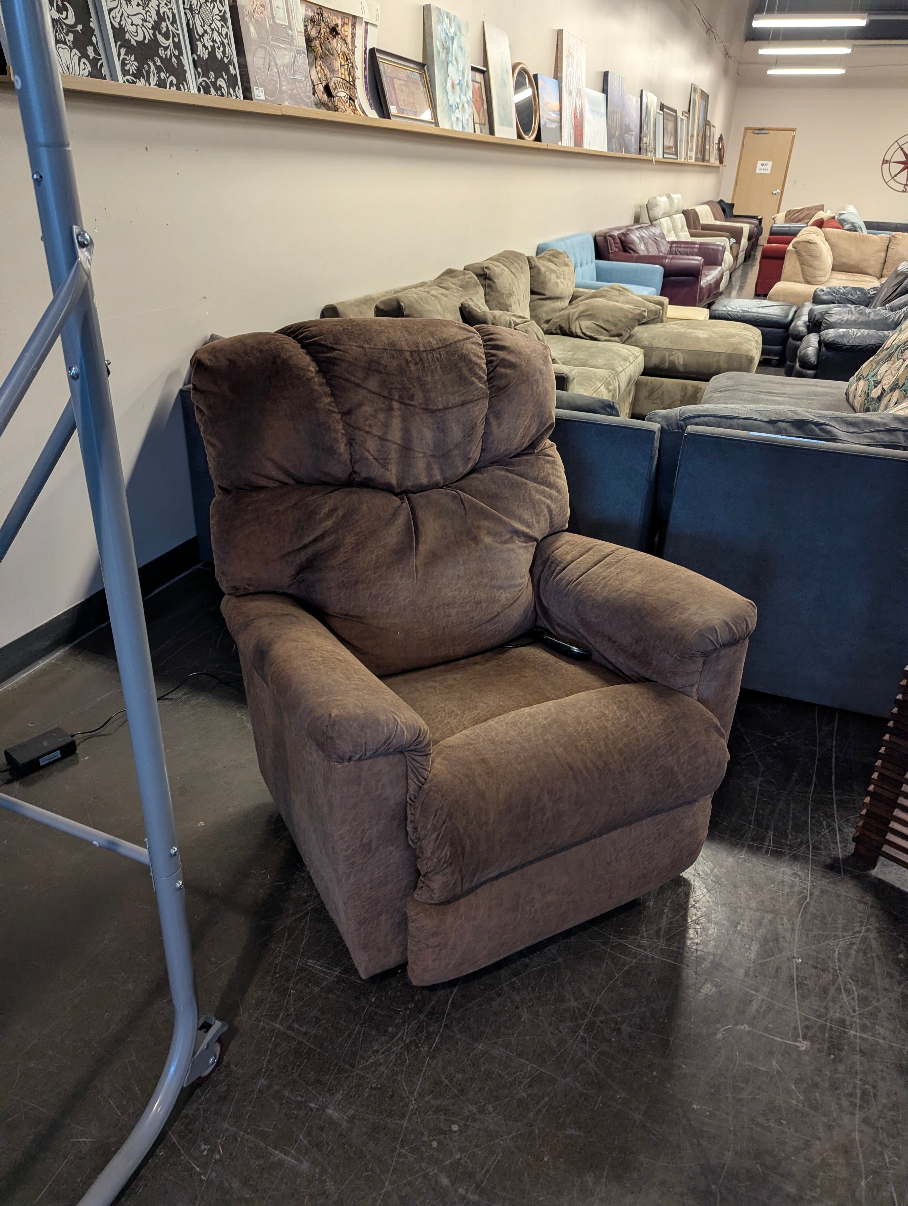 LazyBoy Brown Fabric Power Recliner Chair
