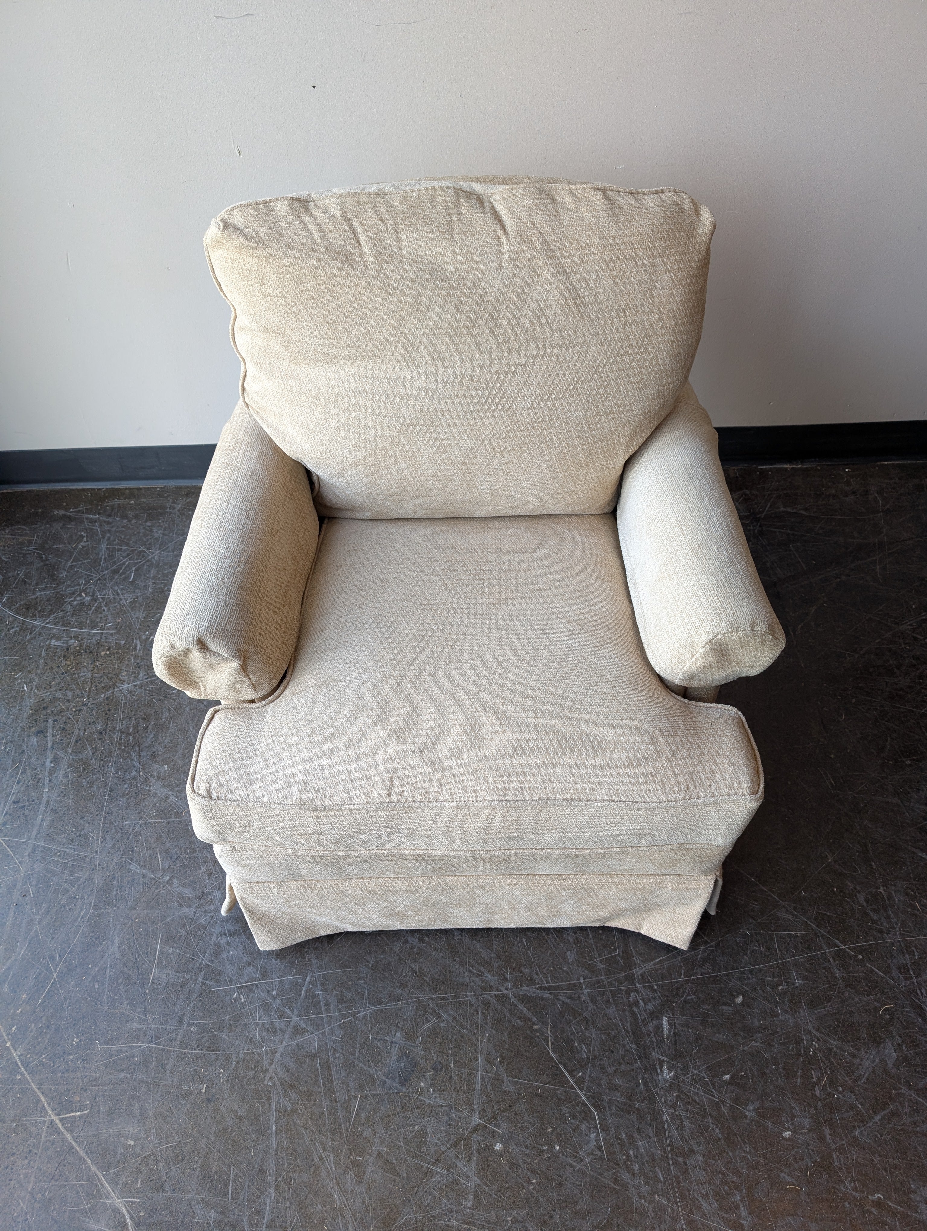 Thomasville Beige Textured Upholstered Armchair