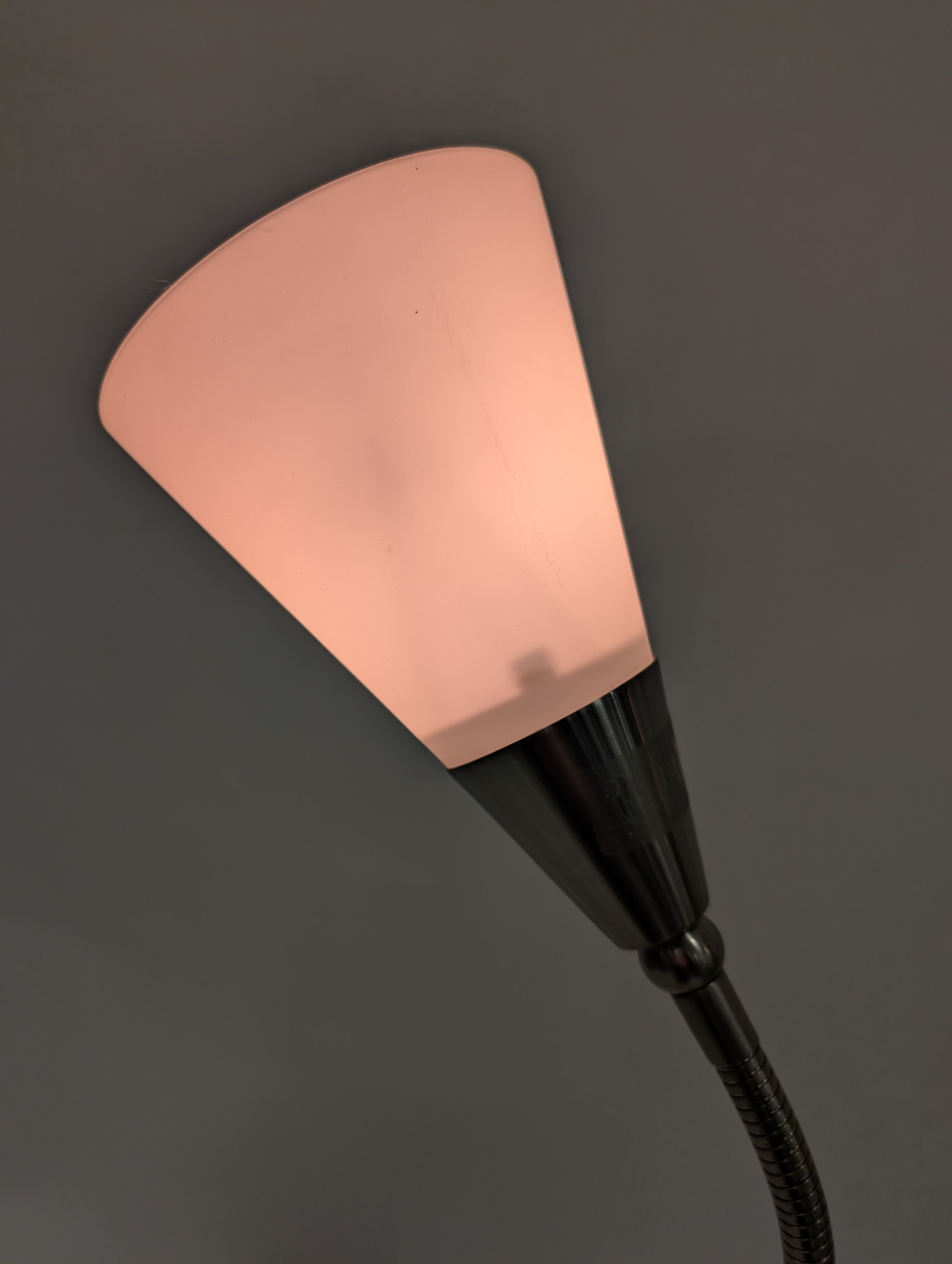 Modern Brushed Metal Torchiere Floor Lamp with Adjustable Reading Light