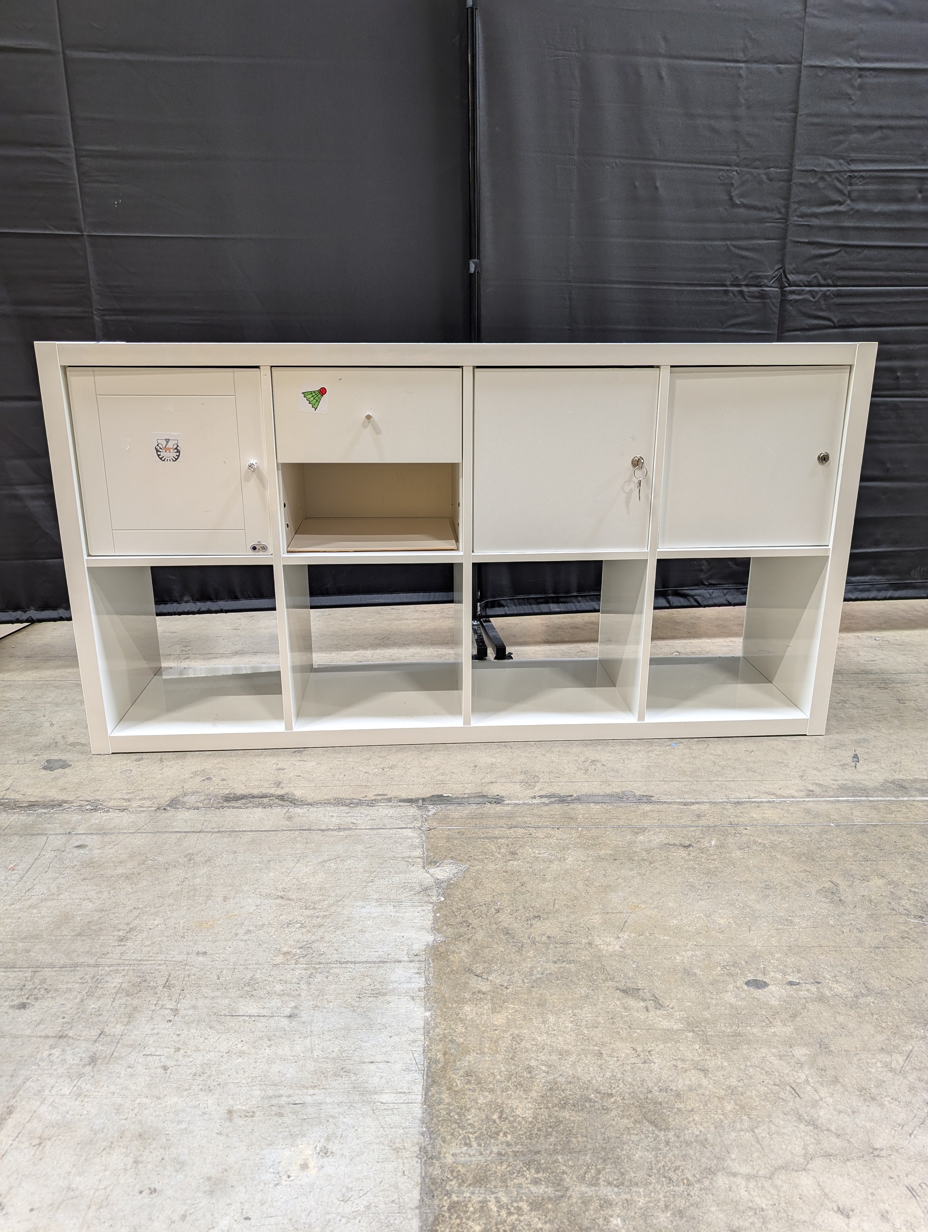 White Modular Cube Storage Unit with Inserts