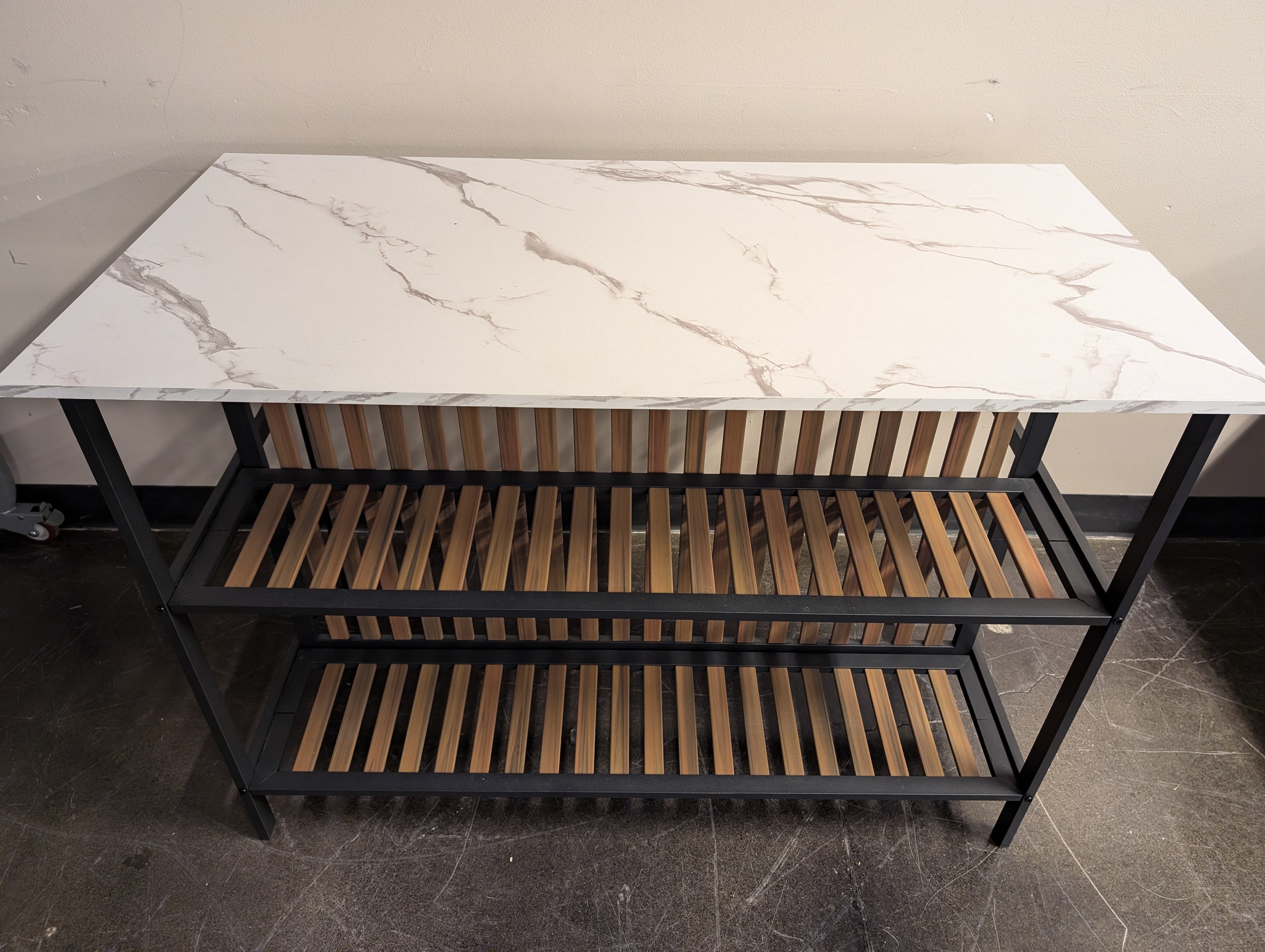 Modern Faux Marble Top Kitchen Island Bar Table