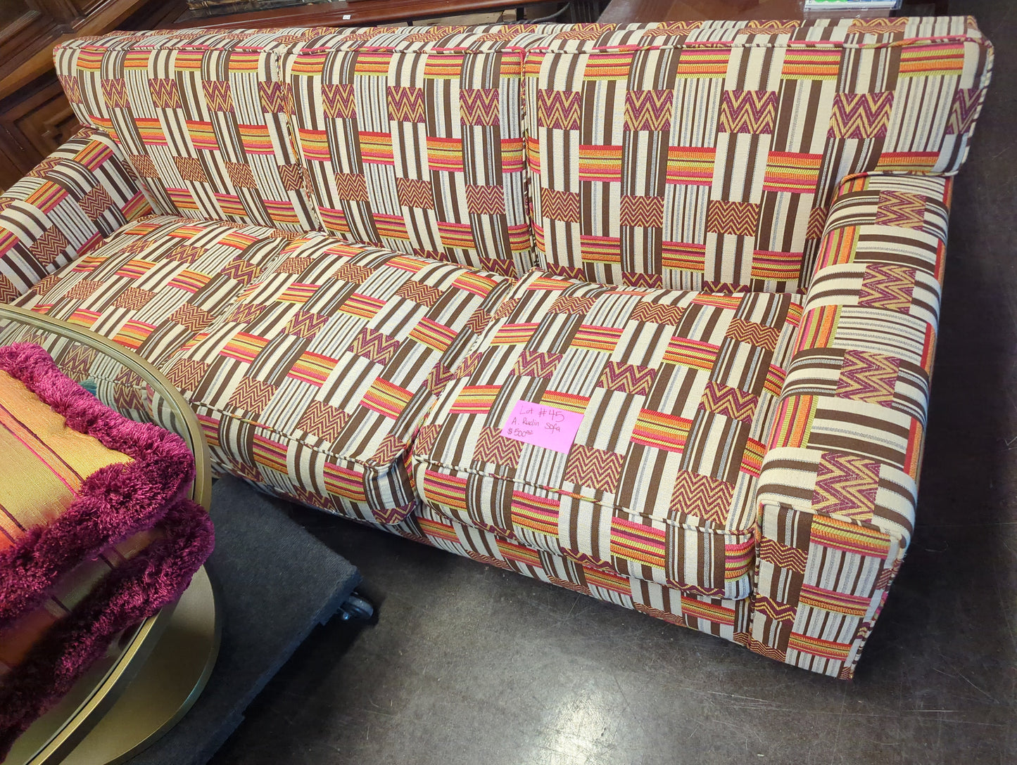 A. Rudin Sofa, Custom Upholstery
