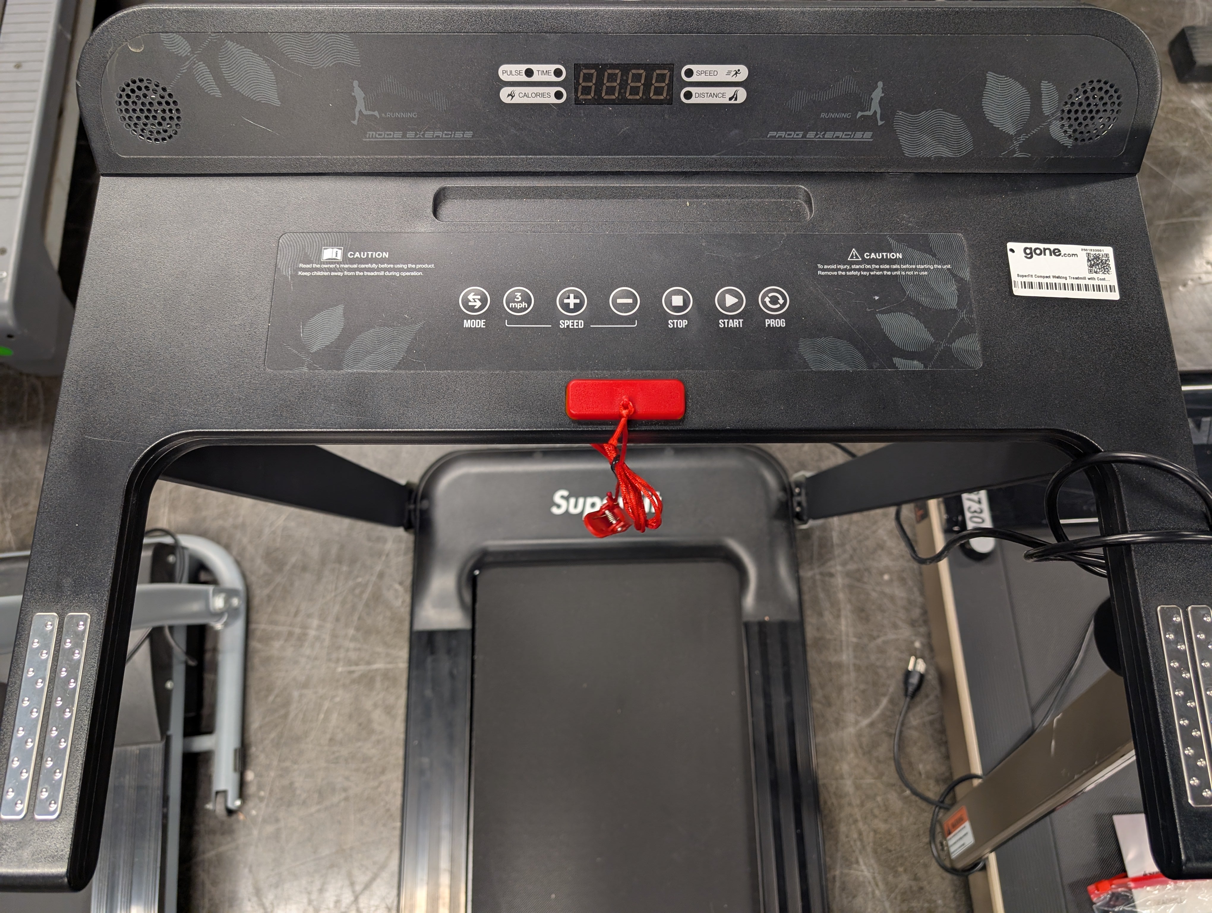 SuperFit Compact Walking Treadmill with Control Panel