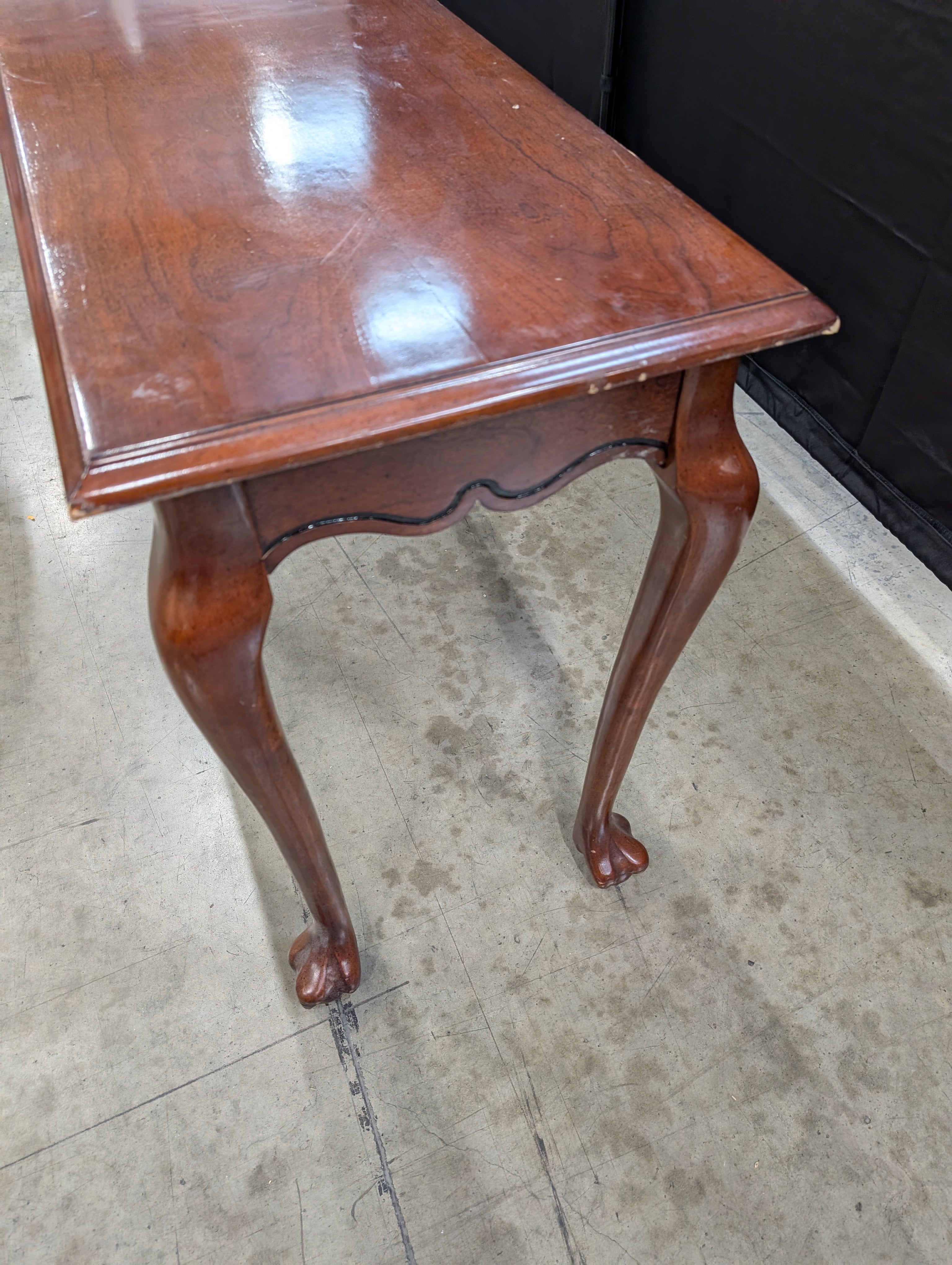 Rich Cherry Toned Wood Console Table