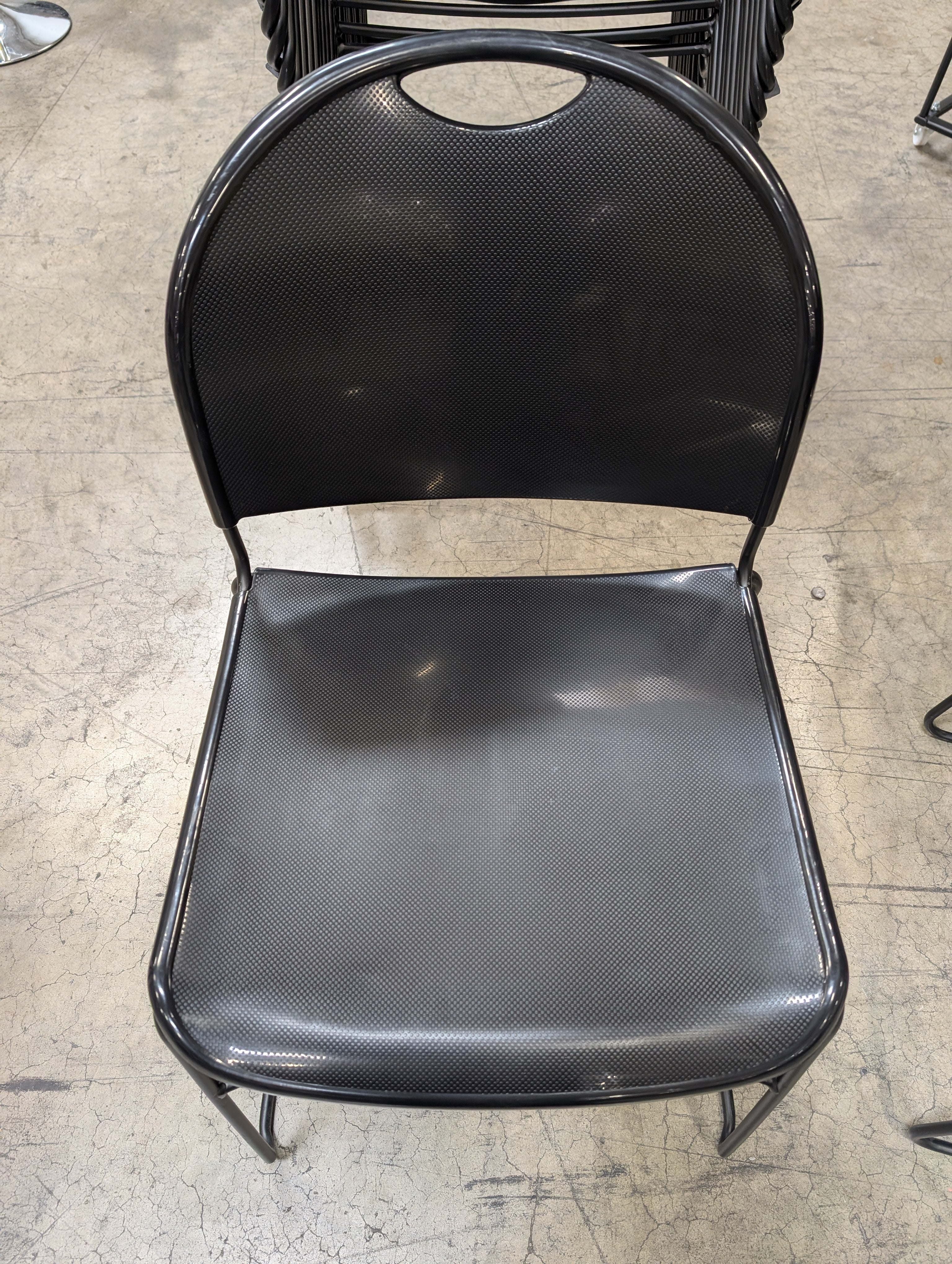 Set of 16 Stacking Chairs with Textured Seats