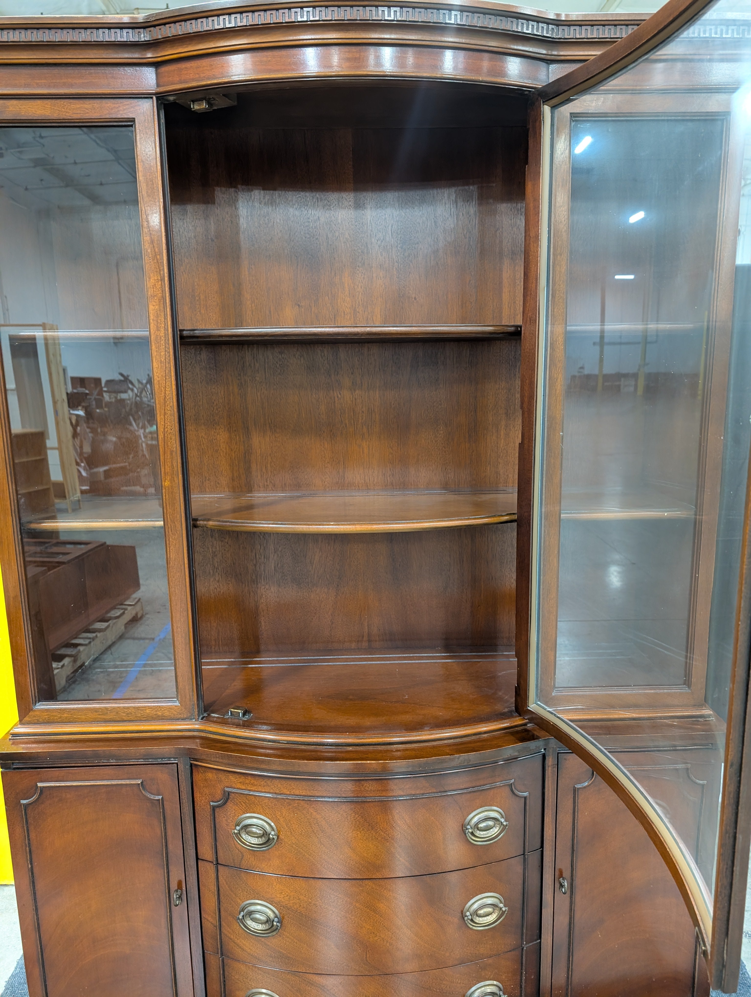 Drexel Curved Glass Door Display Cabinet