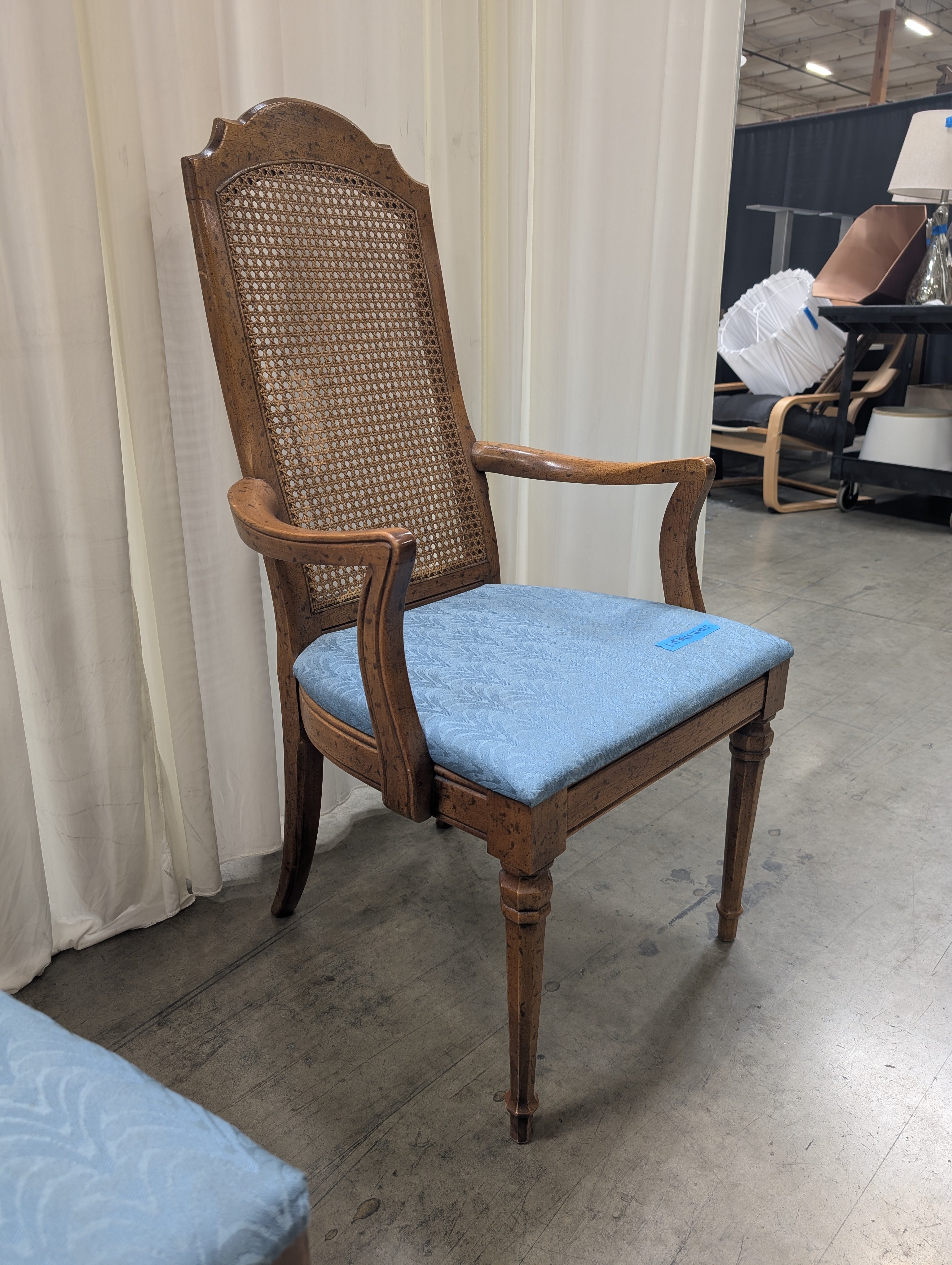 Vintage Cane Back Dining Arm Chair