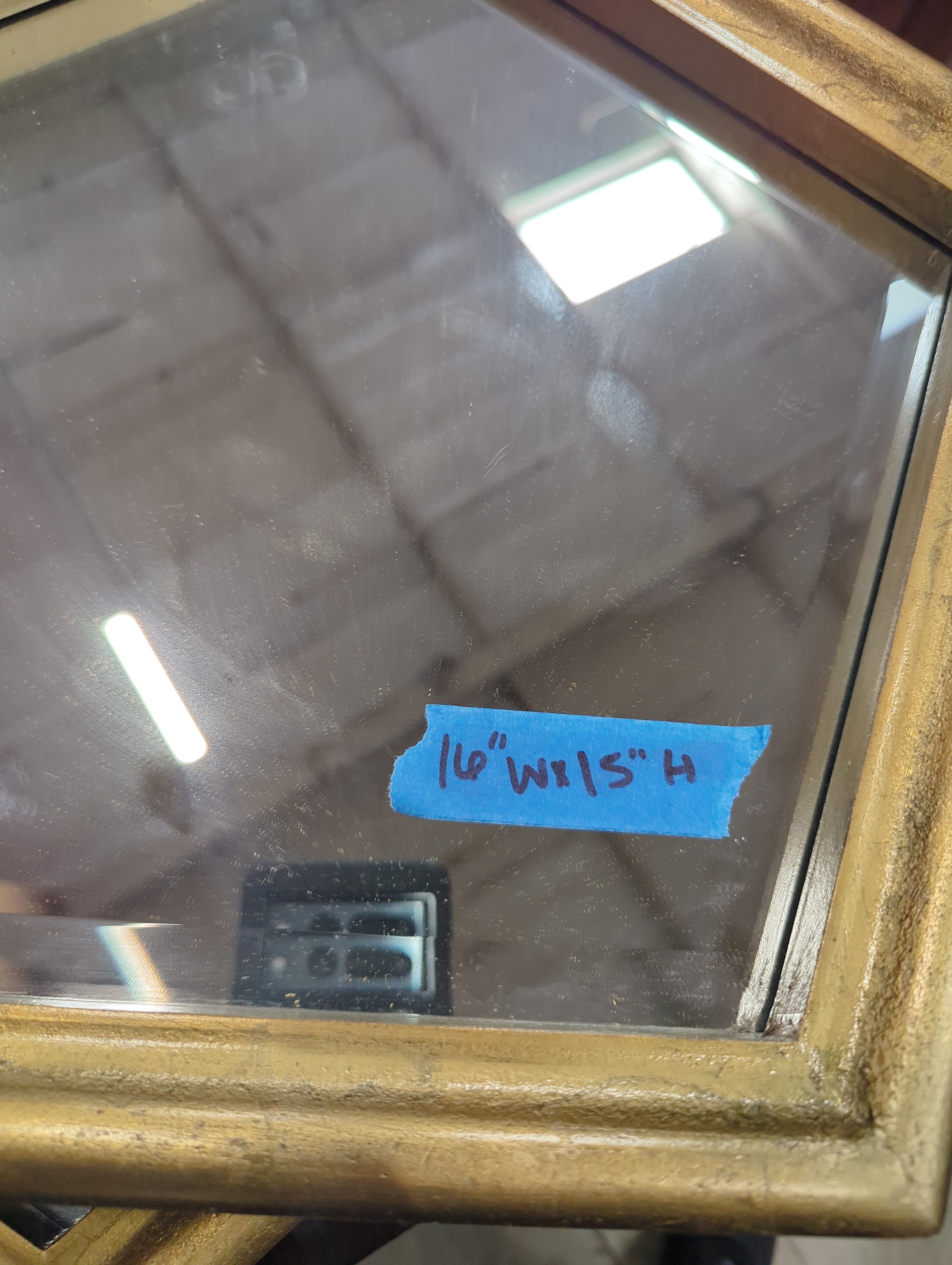 Gold Pentagon Wall Mirror