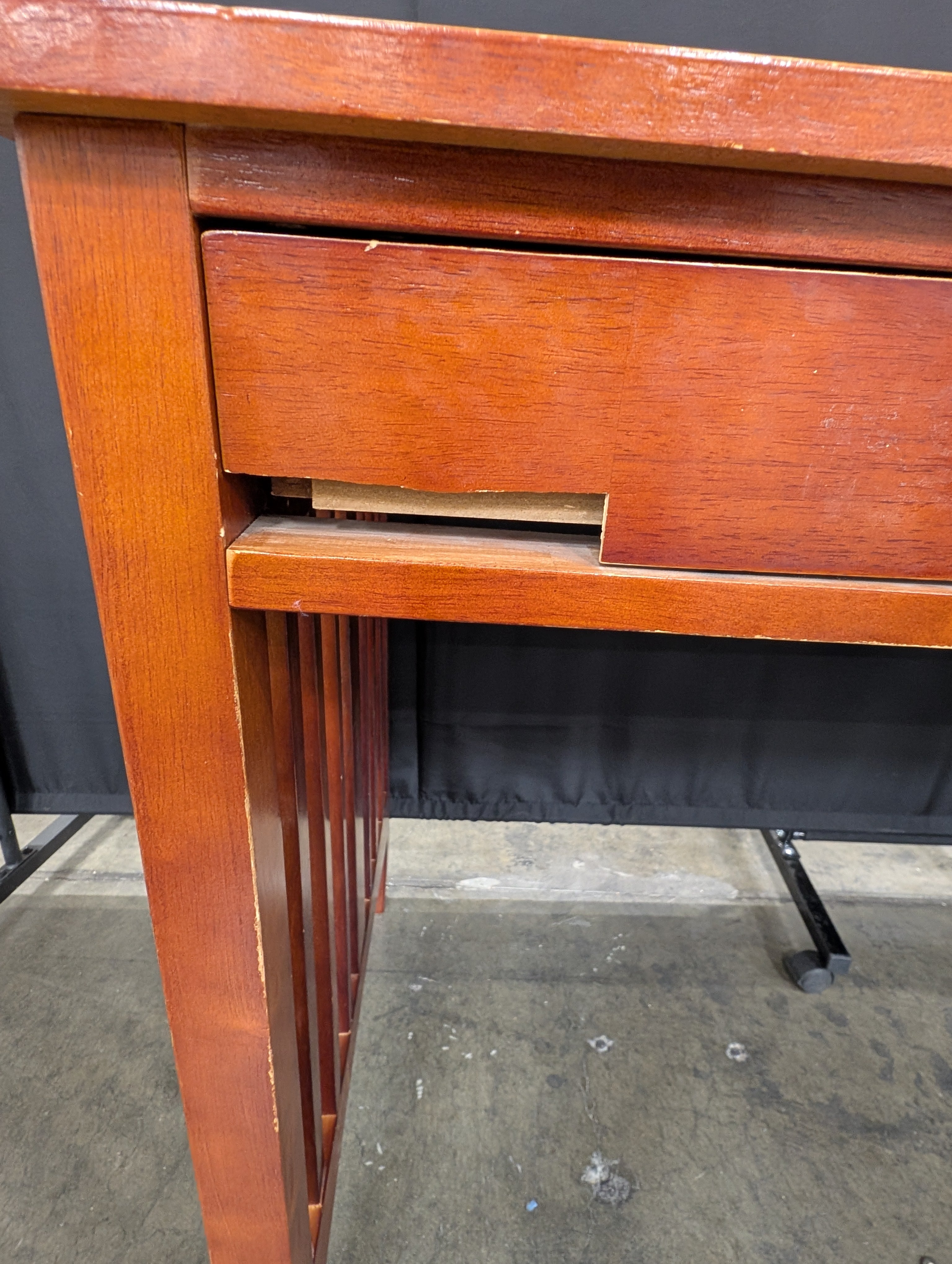 Mission Style Hardwood Writing Desk with Drawers