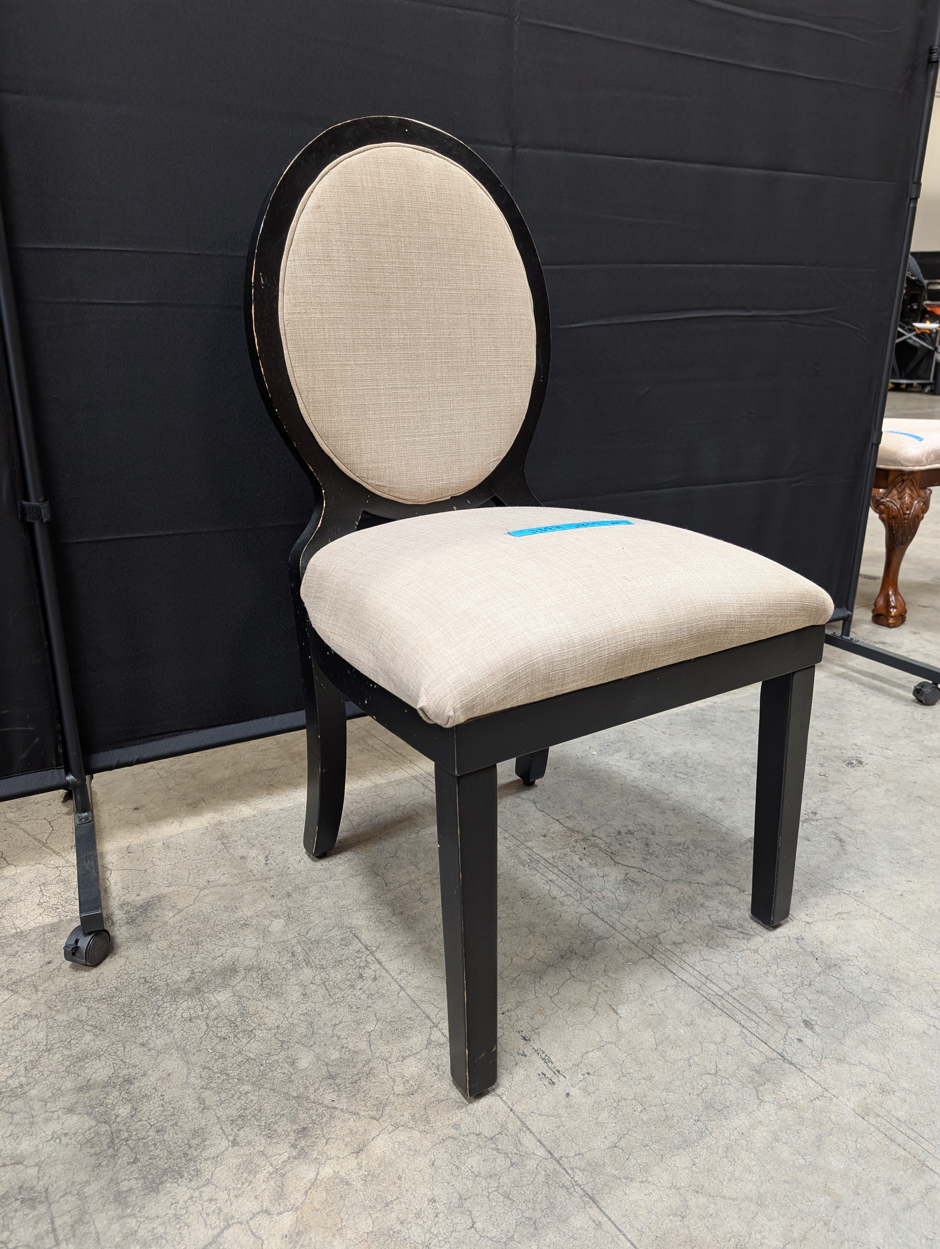 Transitional Wood Frame Upholstered Dining Chairs