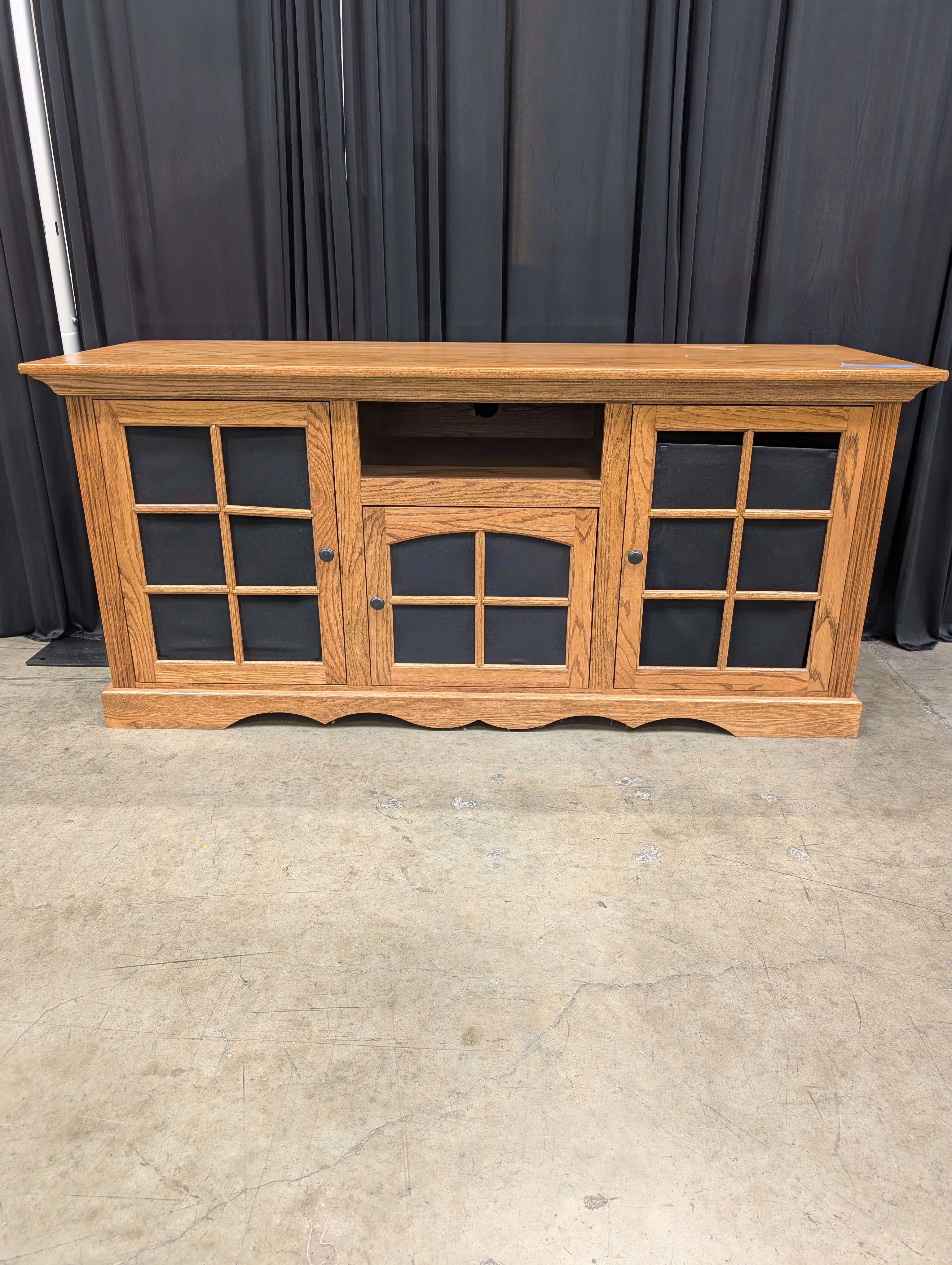 Large Oak Tone Wood TV Stand