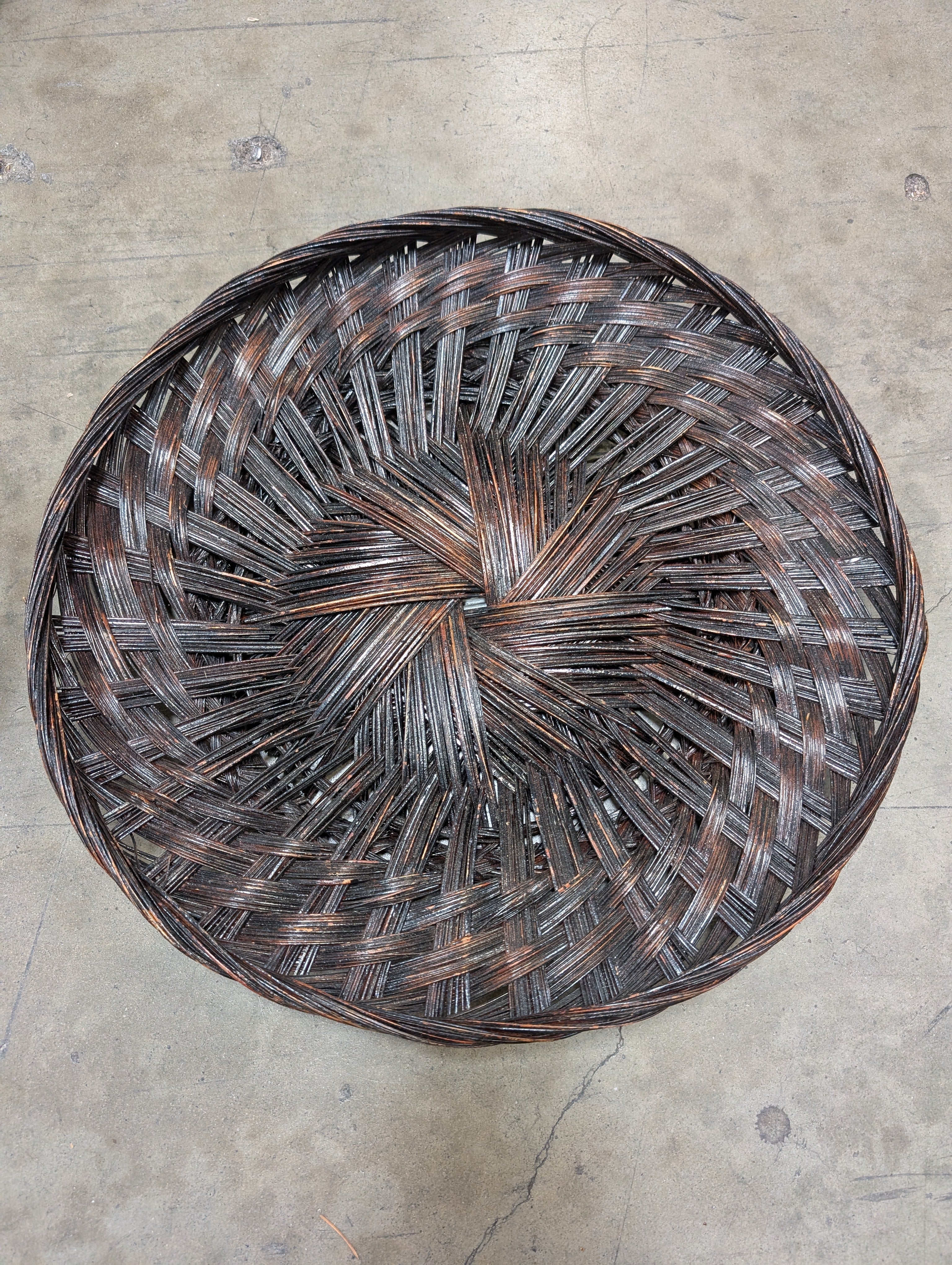 Rustic Woven Oval Serving Tray Basket
