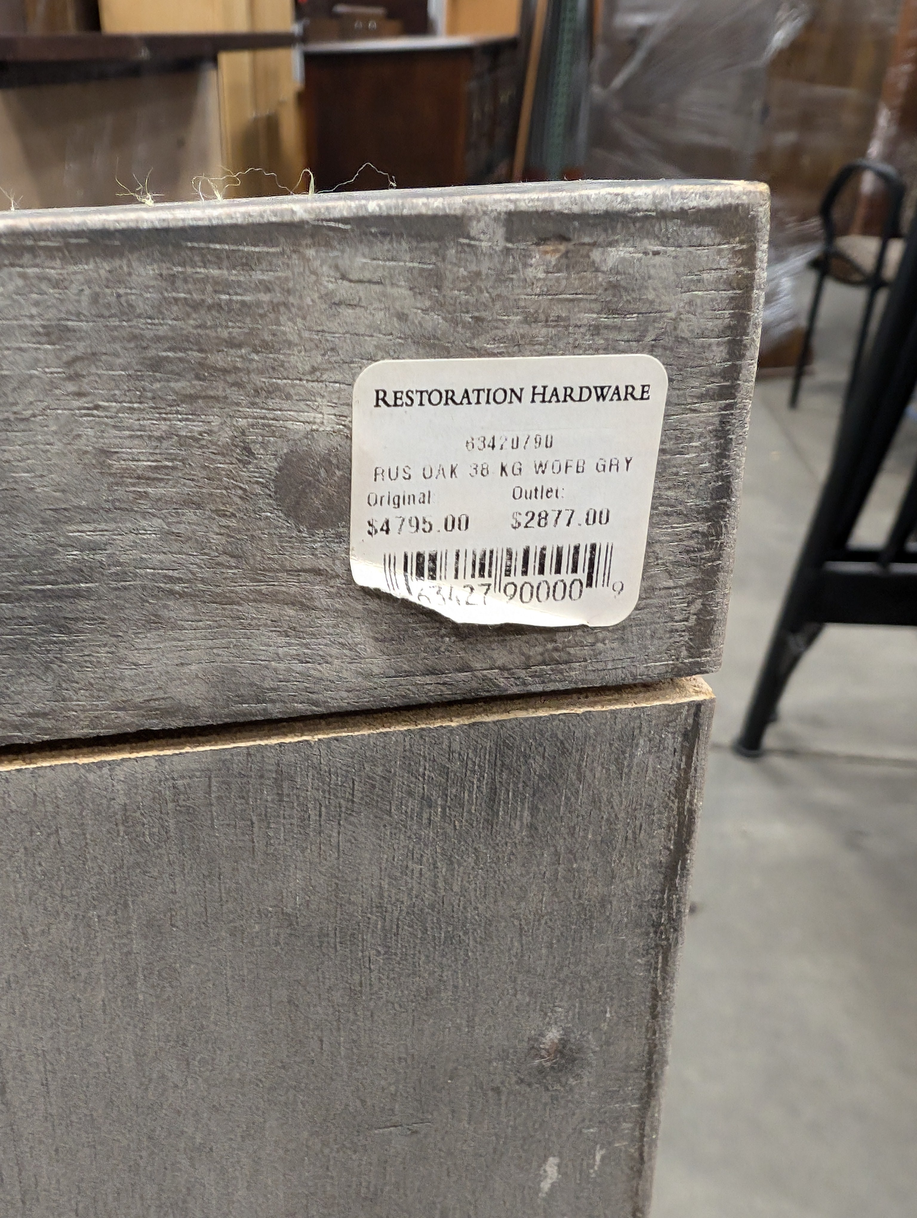 Restoration Hardware Reclaimed Russian Oak Platform Bed Frame - California King - Good Condition