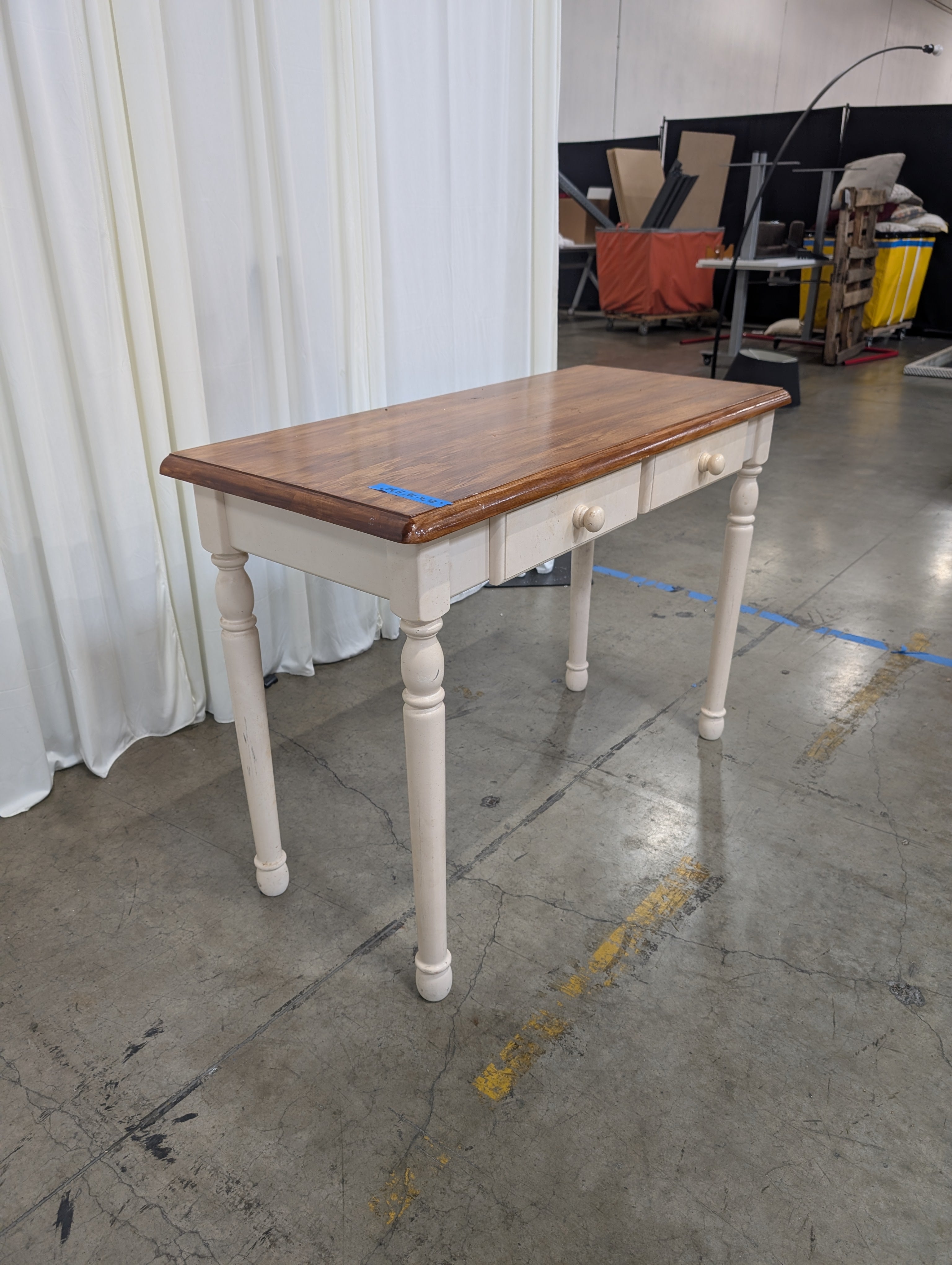 Two Drawer Two Tone Console Table