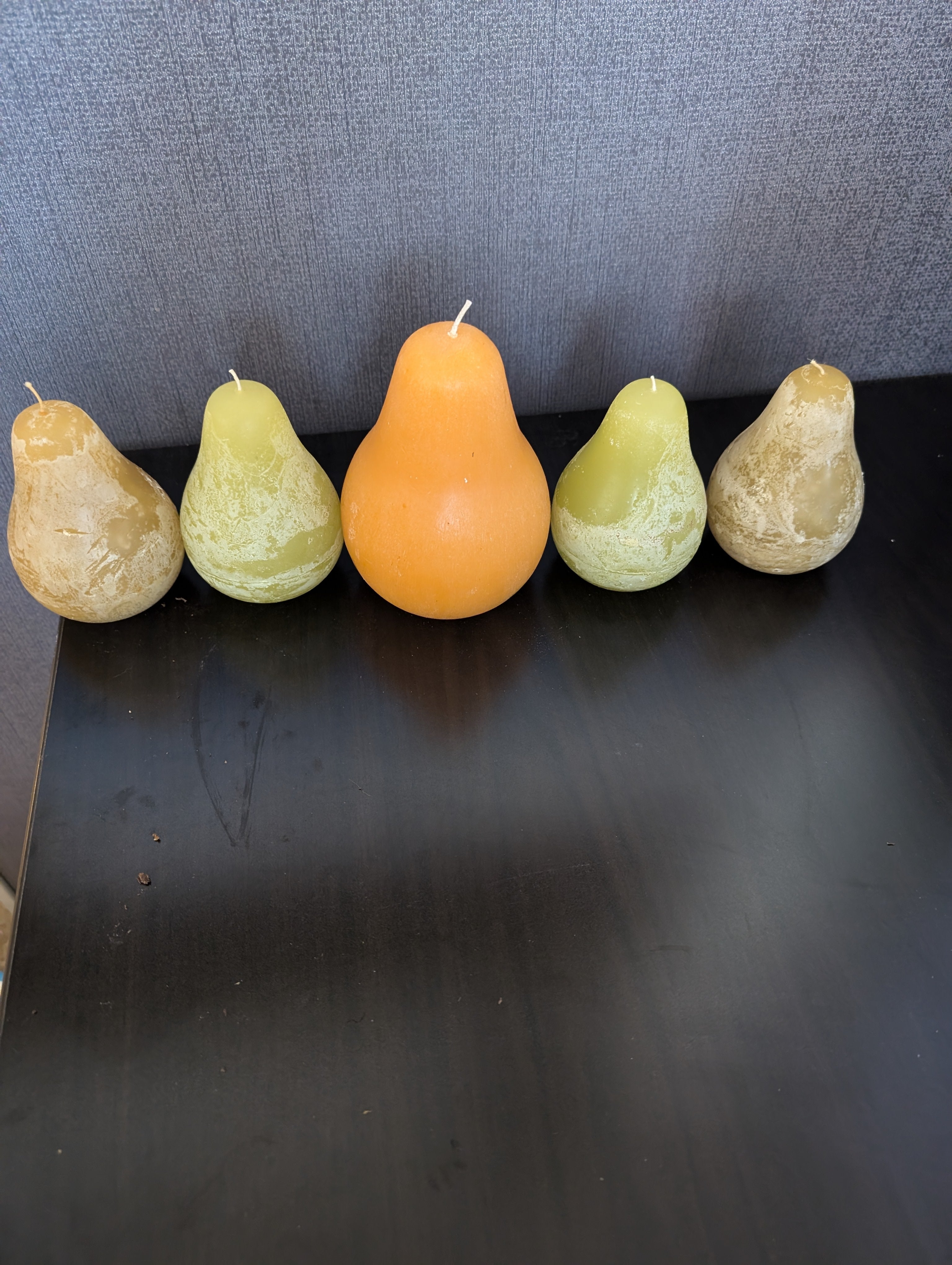 Assorted Pear Shaped Decorative Candles