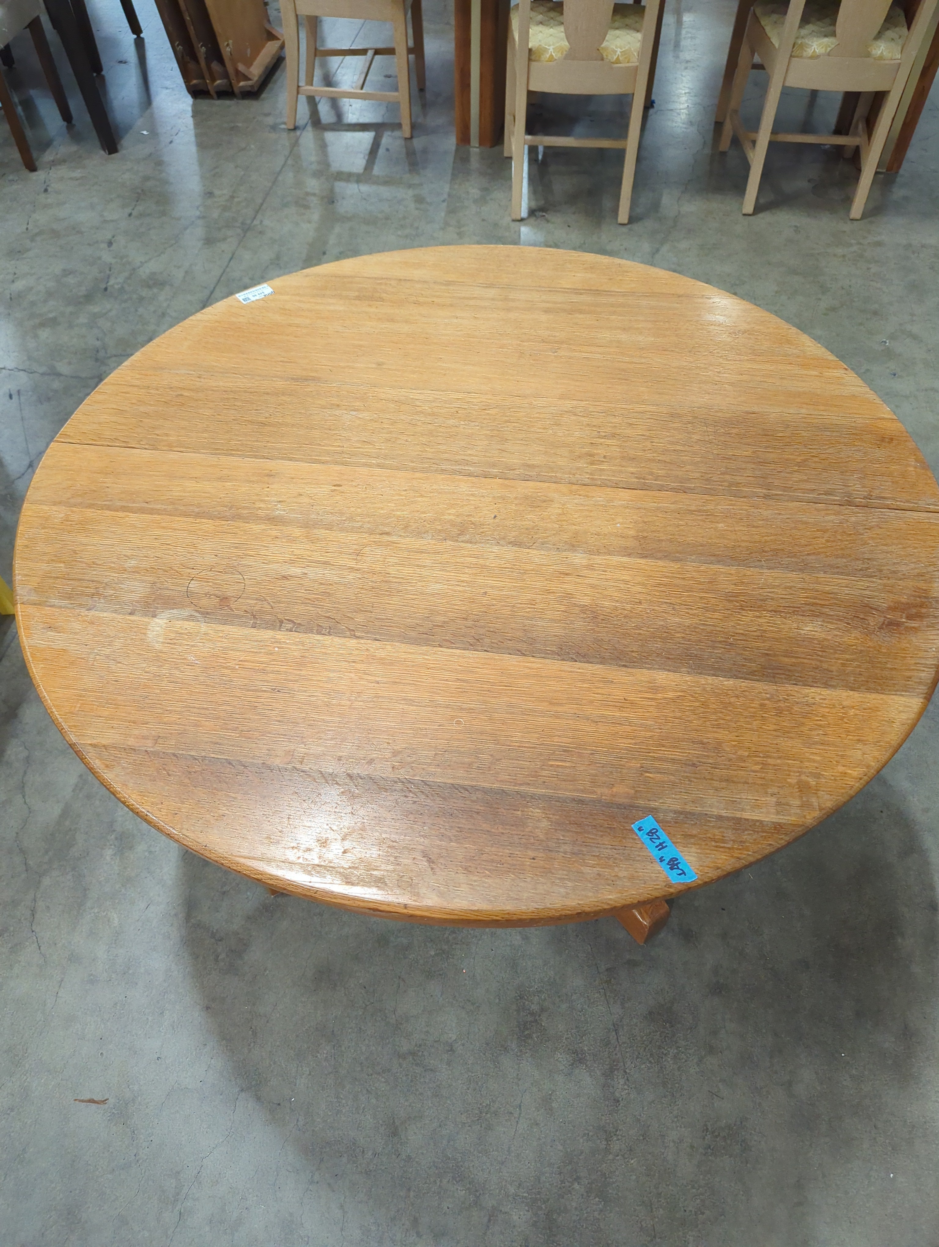 Mission Style Round Hardwood Dining Table