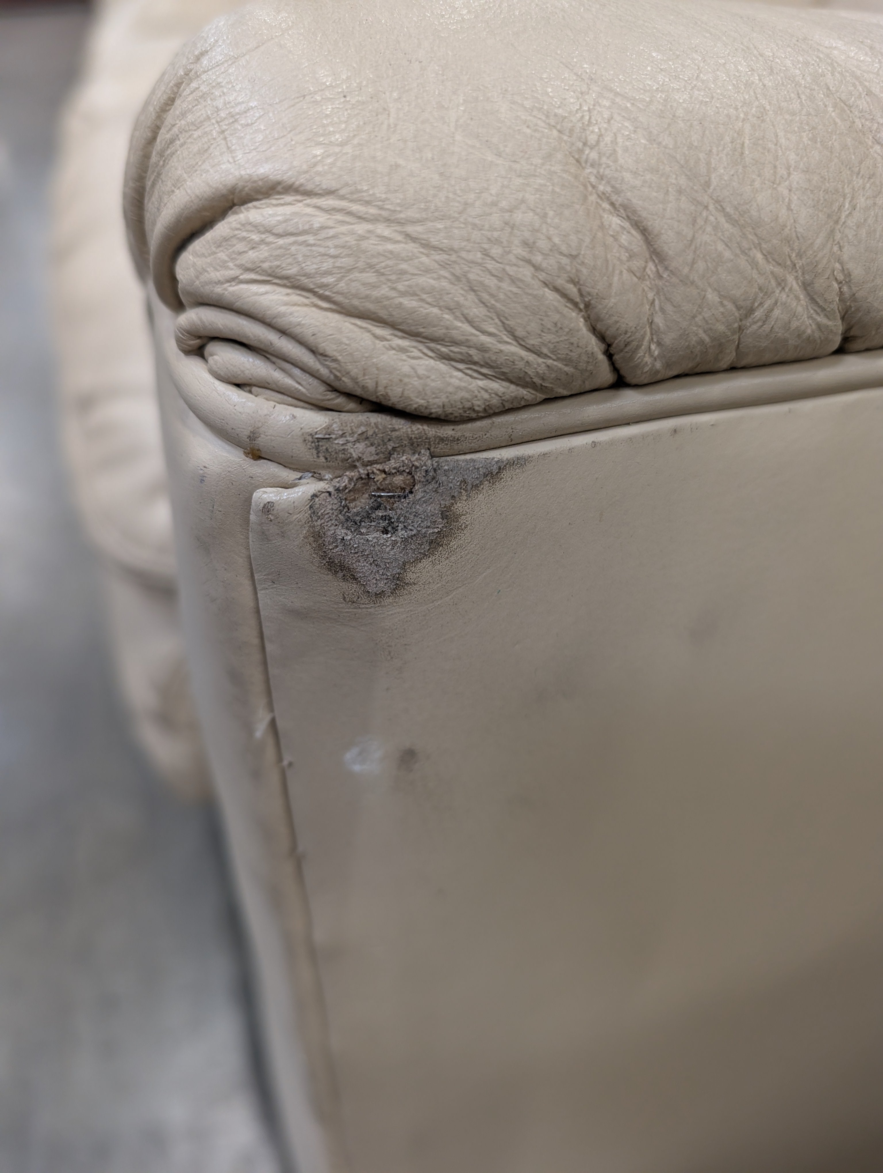 Emerson Leather Cream Sofa