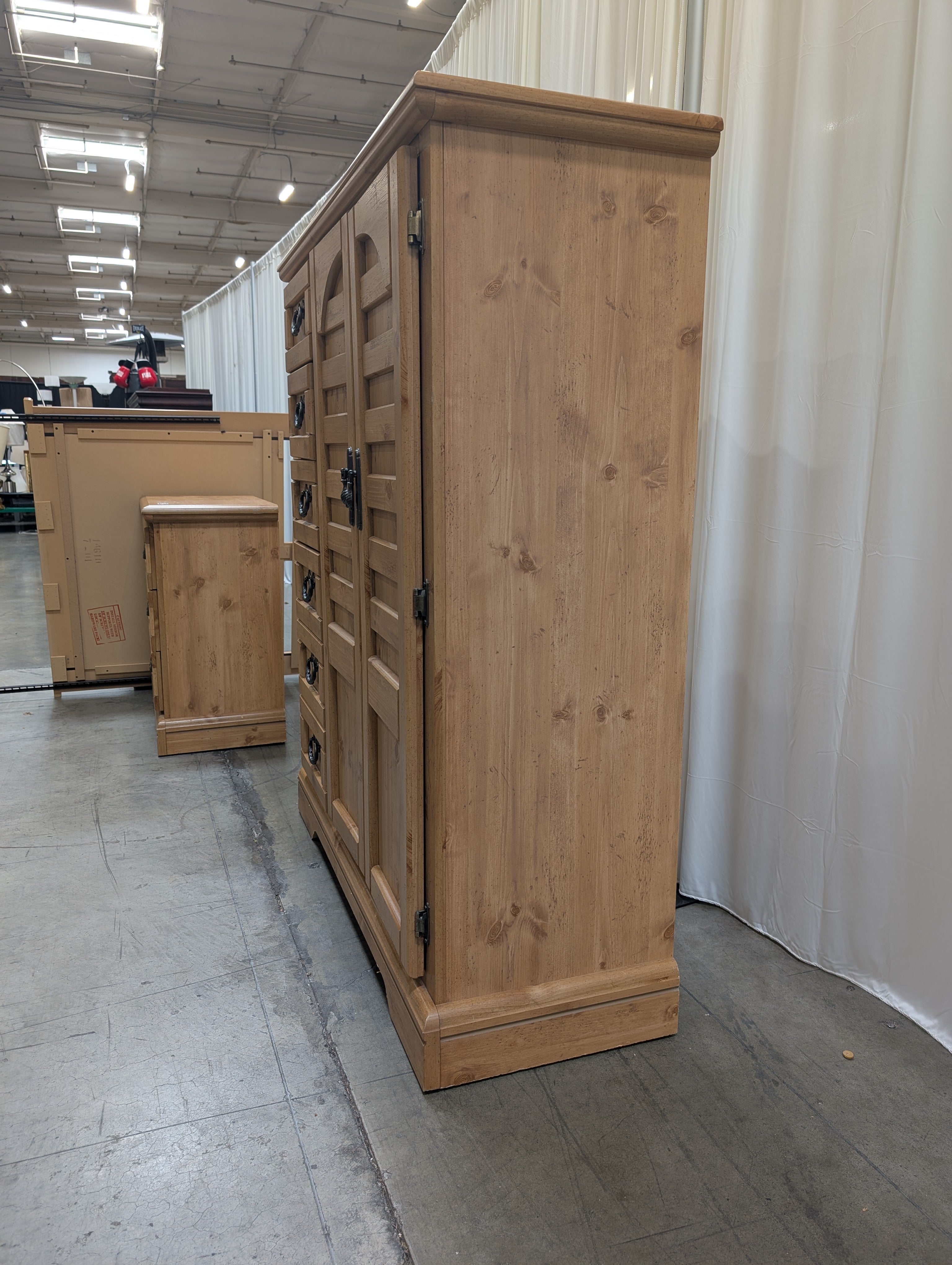 Natural Wood Multi-Drawer Cabinet
