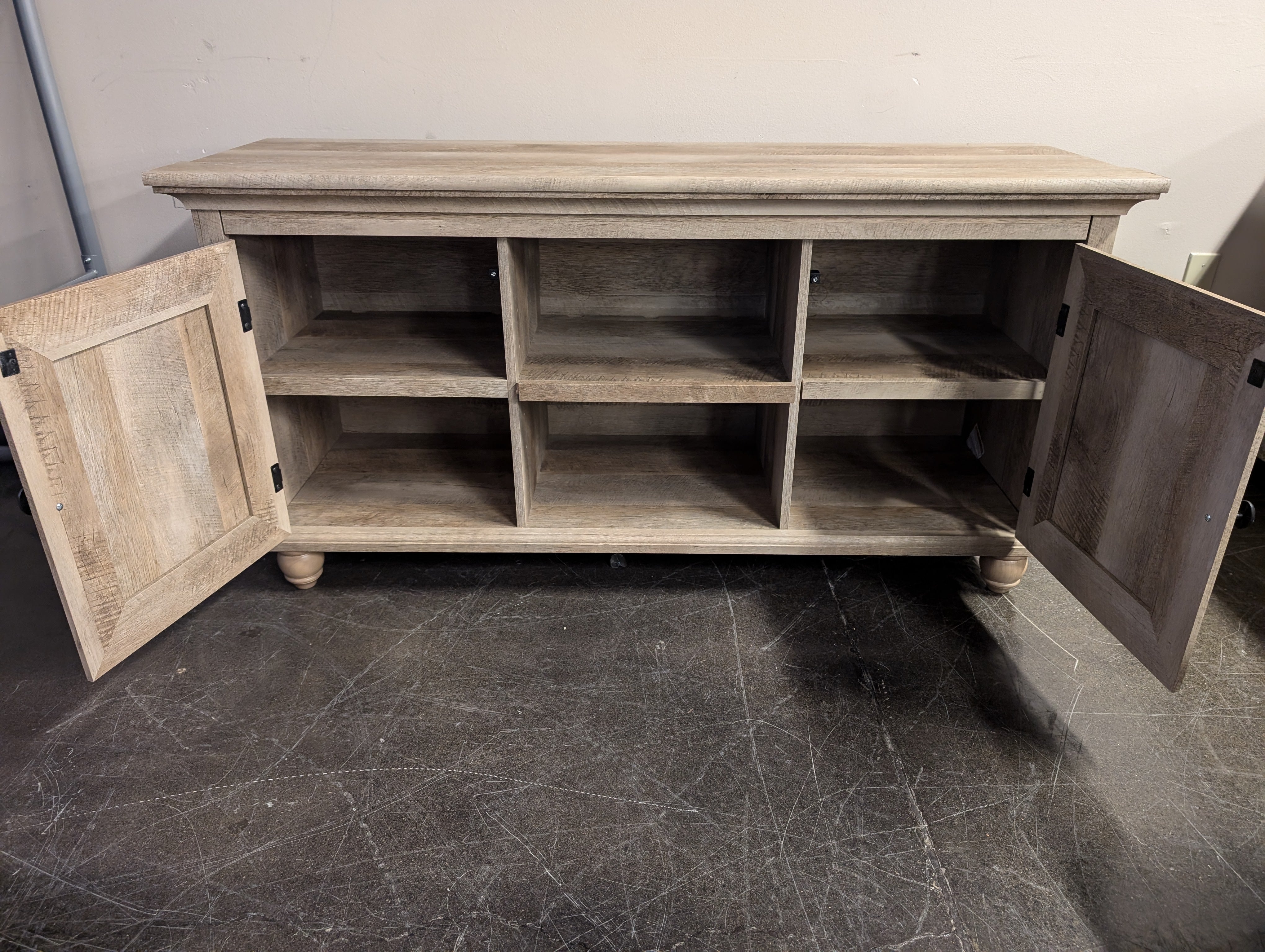 Rustic Farmhouse Style Media Console with Storage