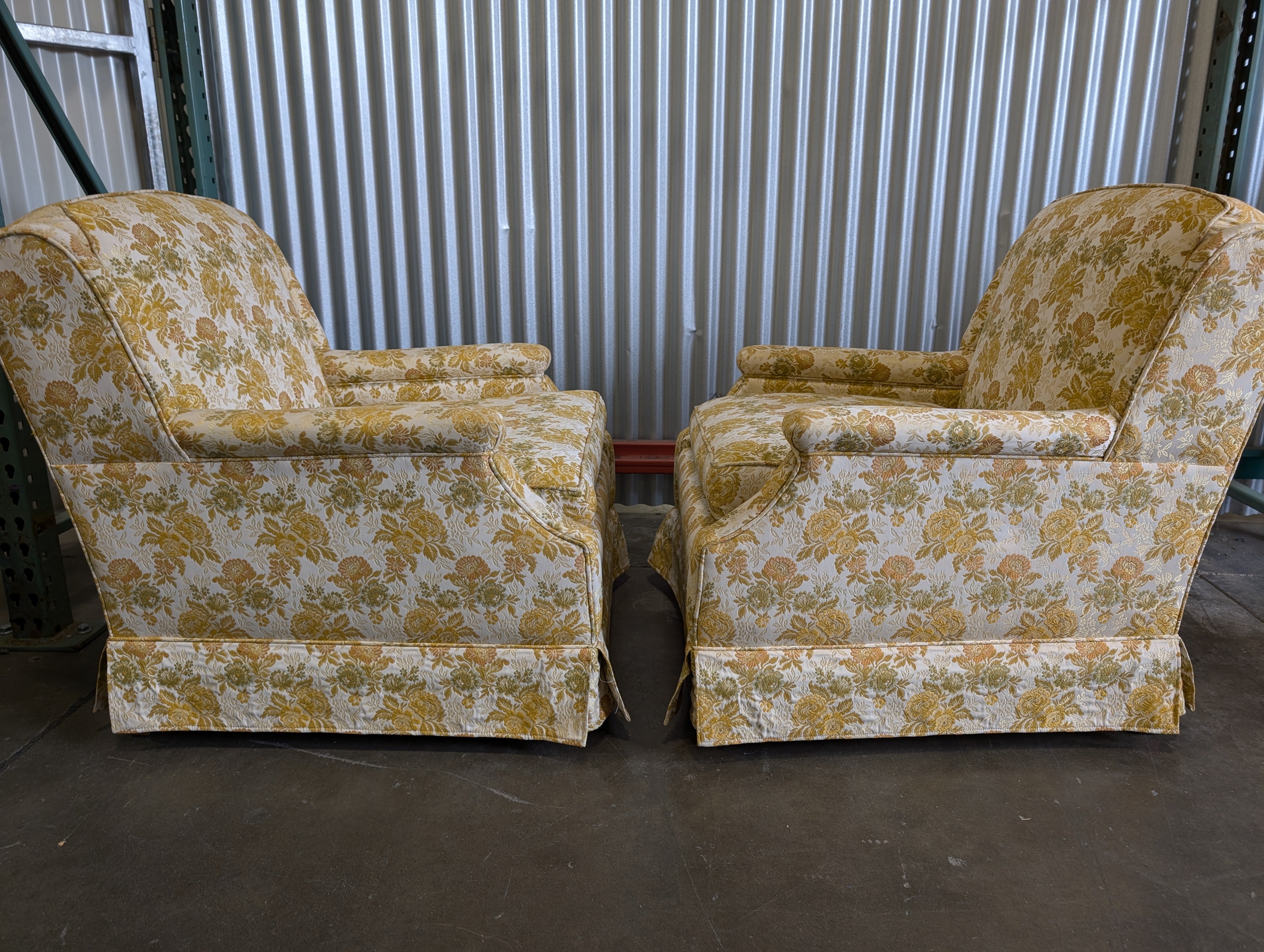 Pair of Vintage Floral Club Chair