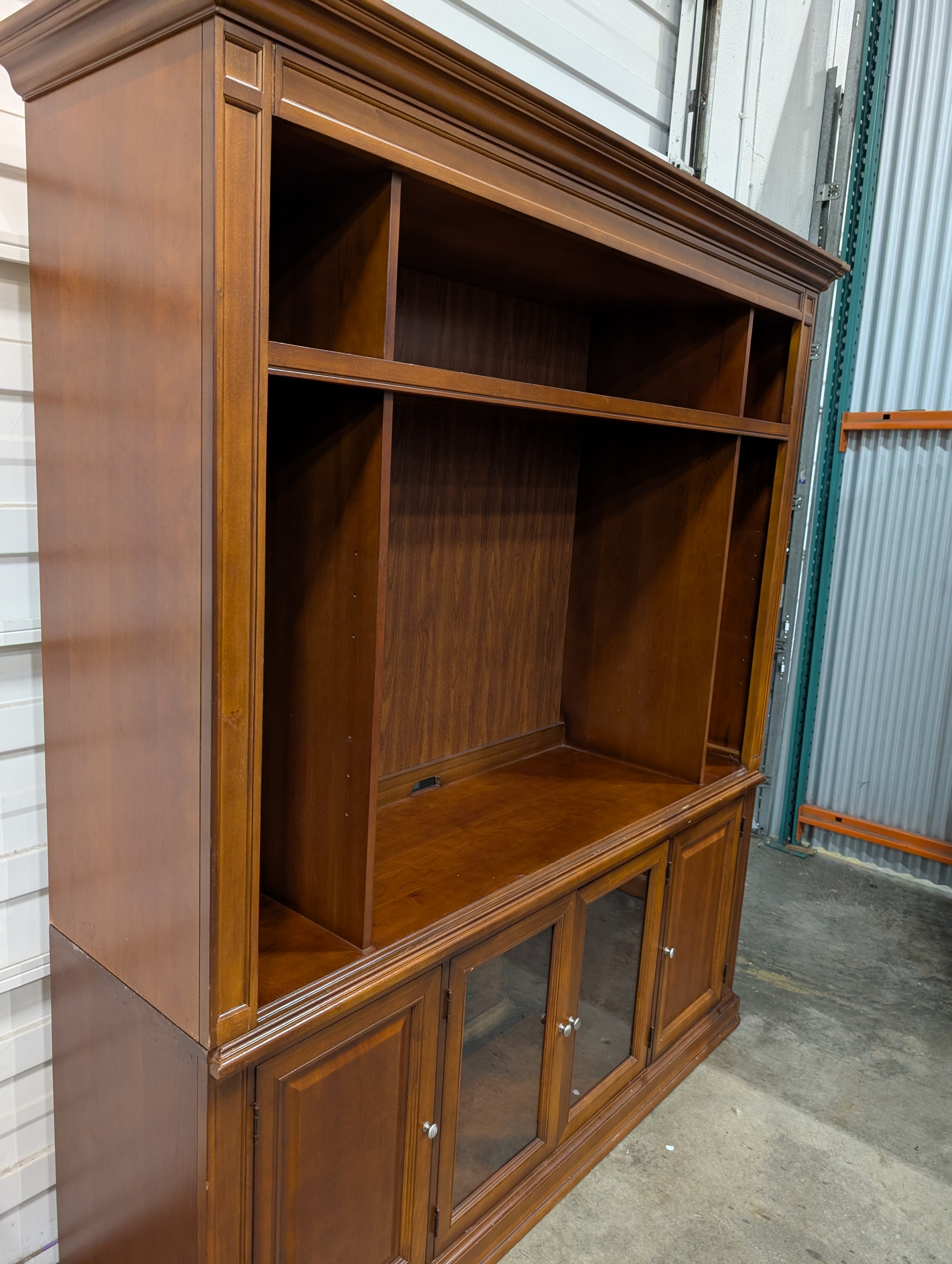 Rich Brown Wooden Media Storage Cabinet