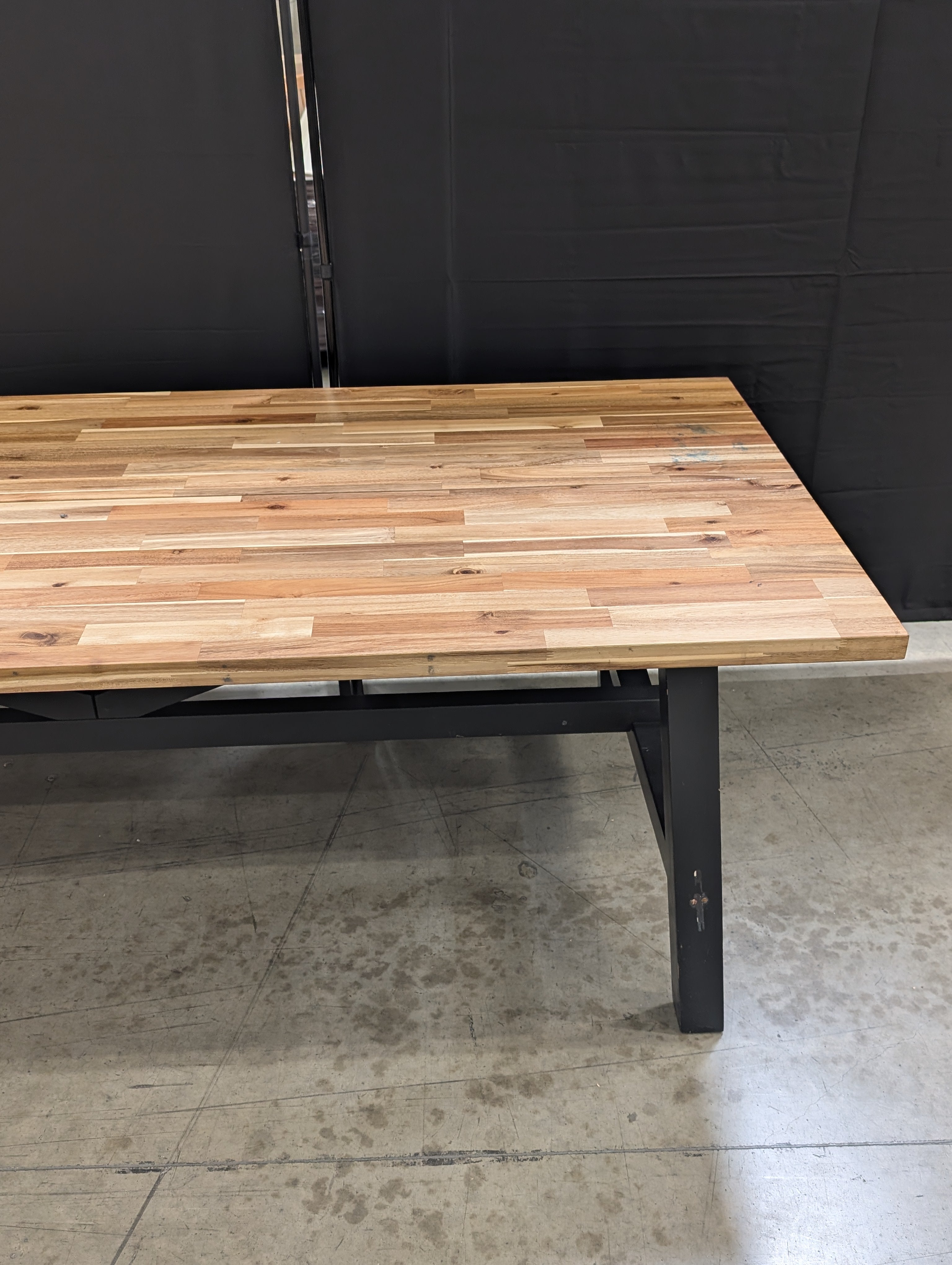IKEA SKOGSTA Dining Table - Aracia Top with Sturdy Base - 92.5" Wide