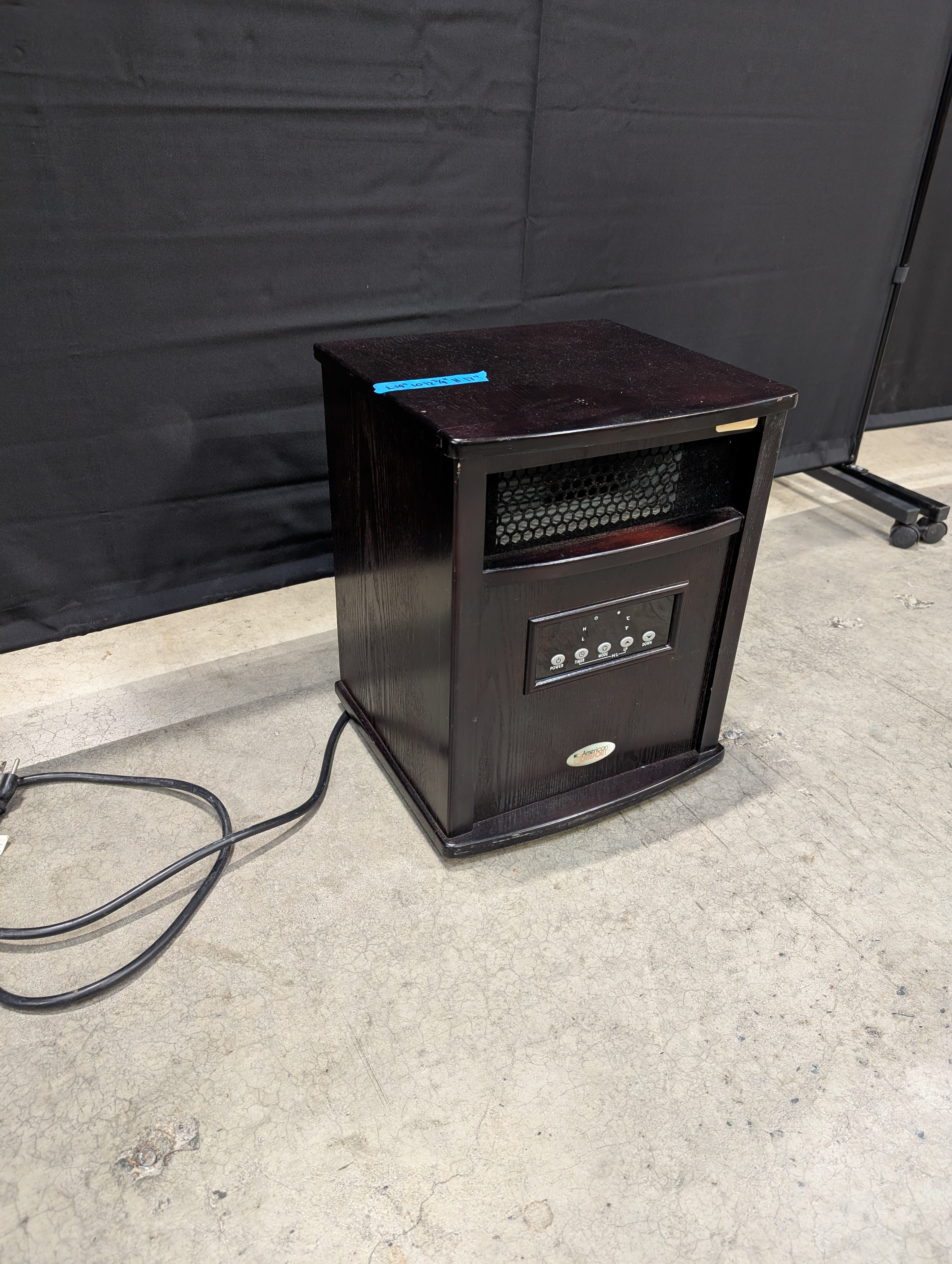 American Comfort Wood Cabinet Infrared Electric Space Heater