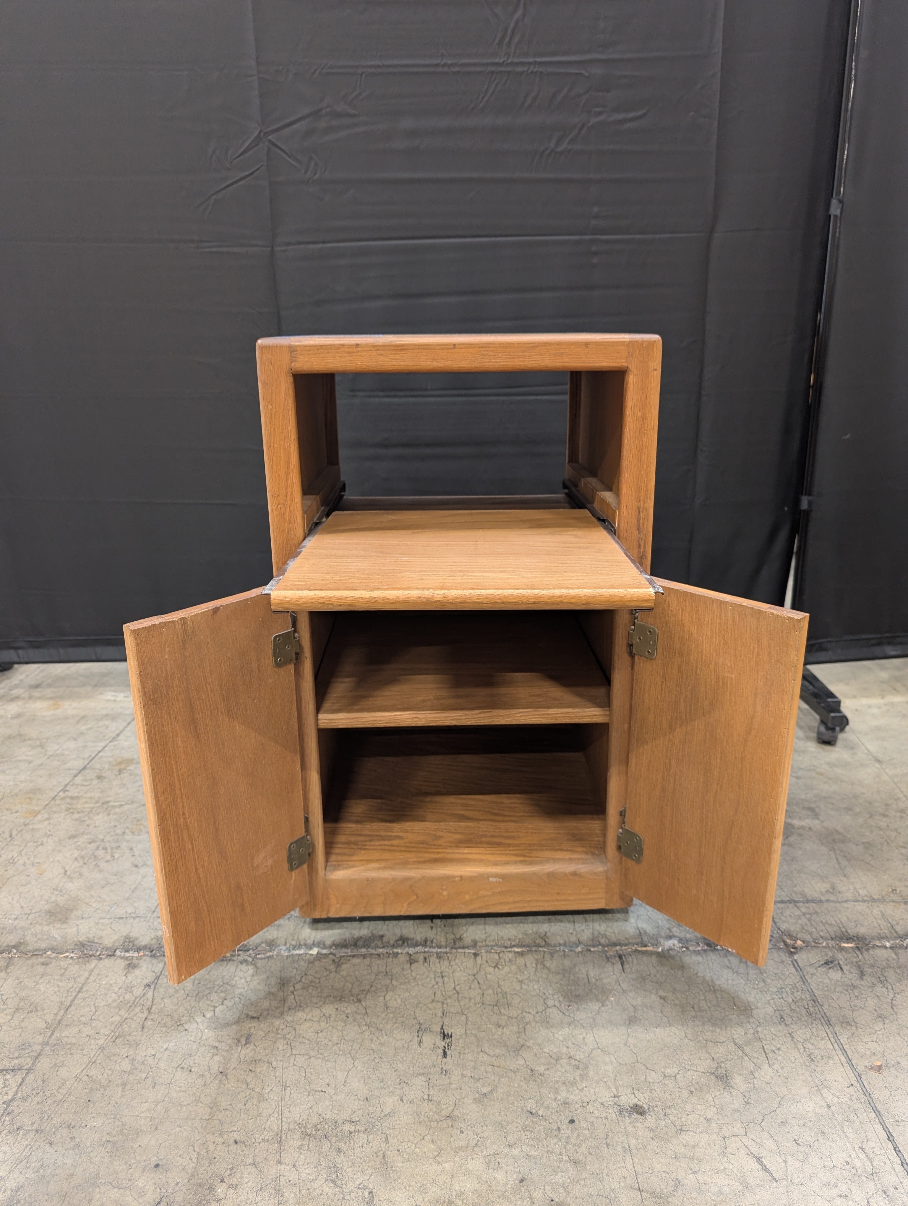 Light Oak Wood Single Drawer Nightstand