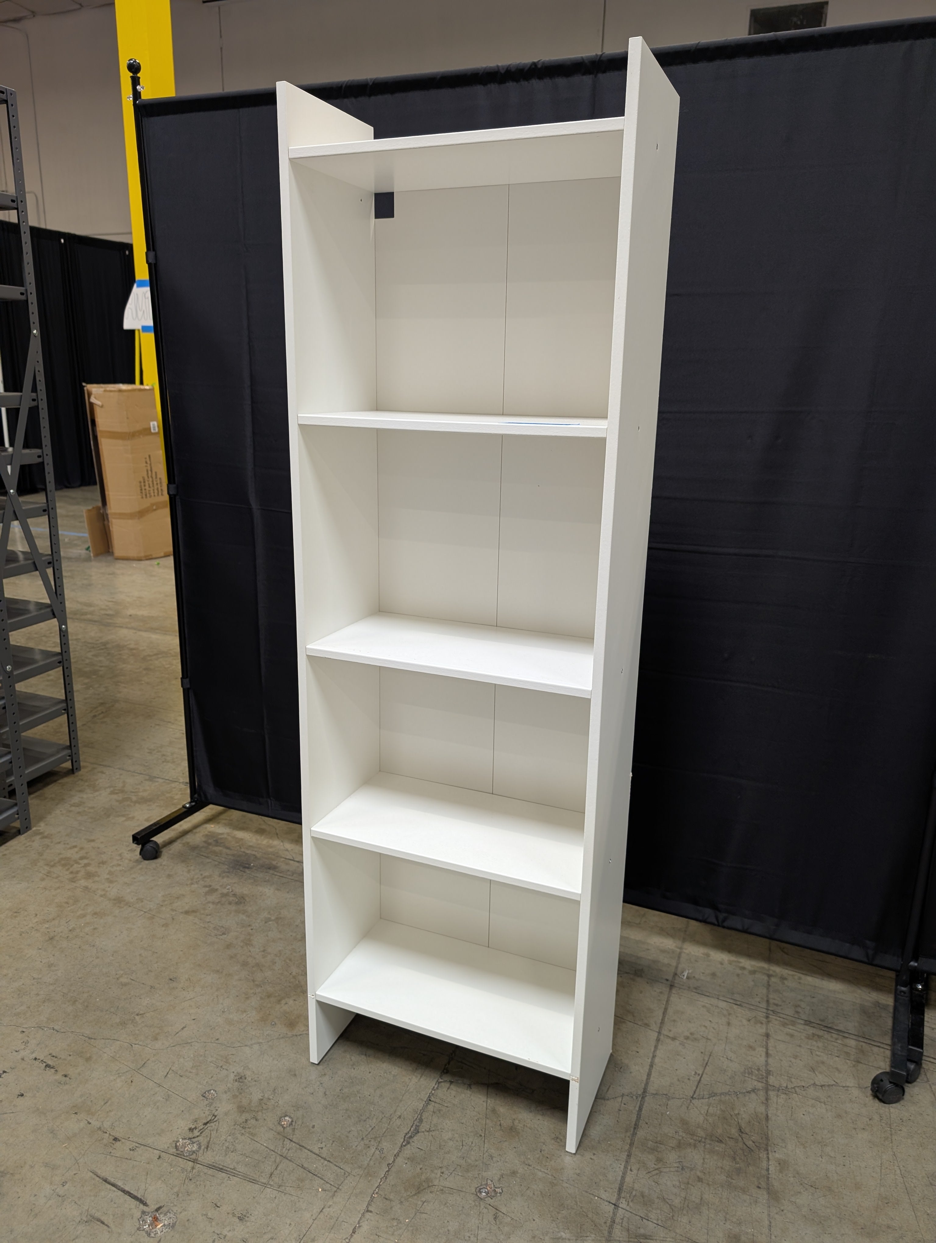 White Four-Shelf Storage Bookcase