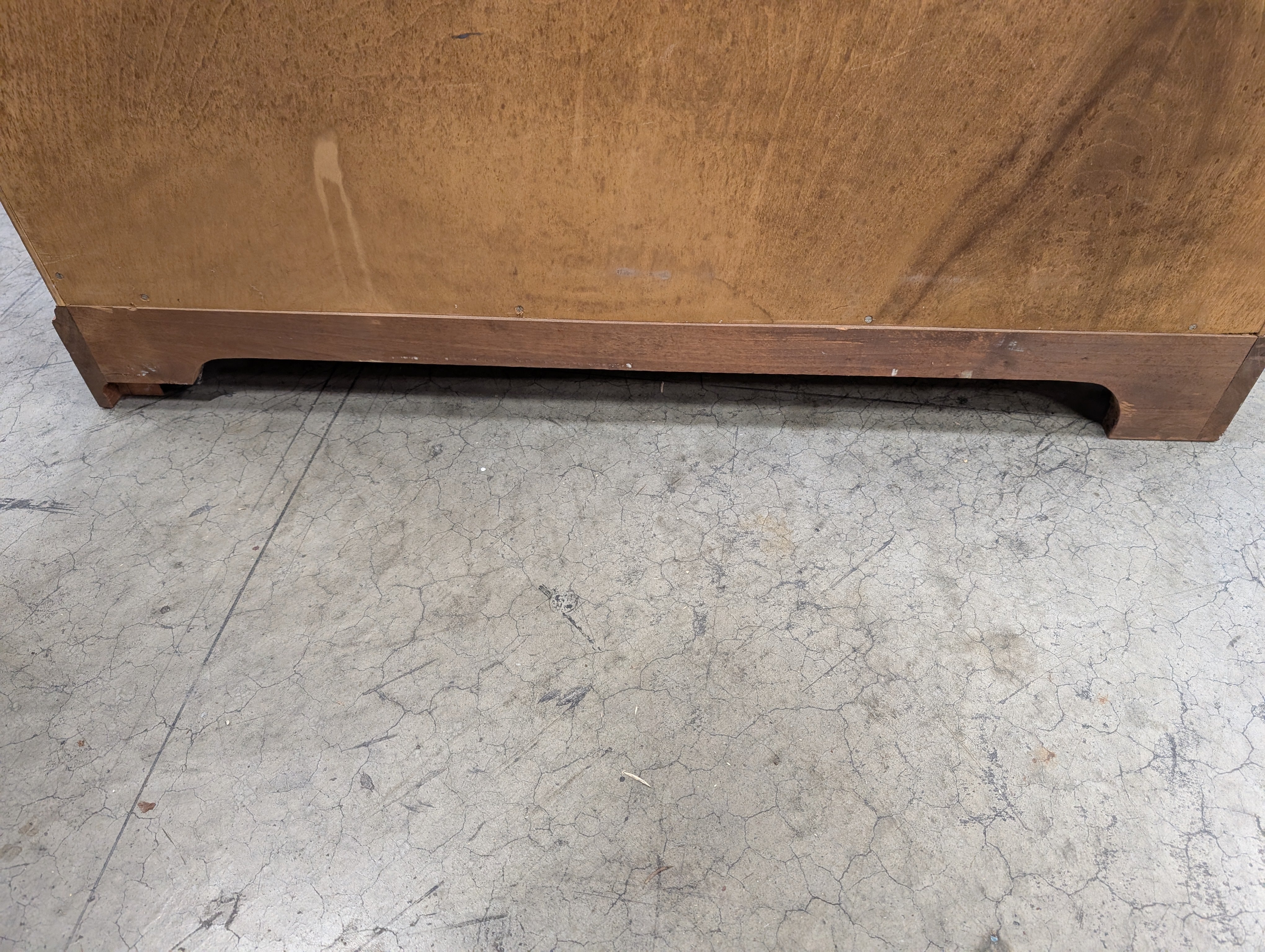 Classic Cherry-Stained Wood Slant-Front Secretary Desk
