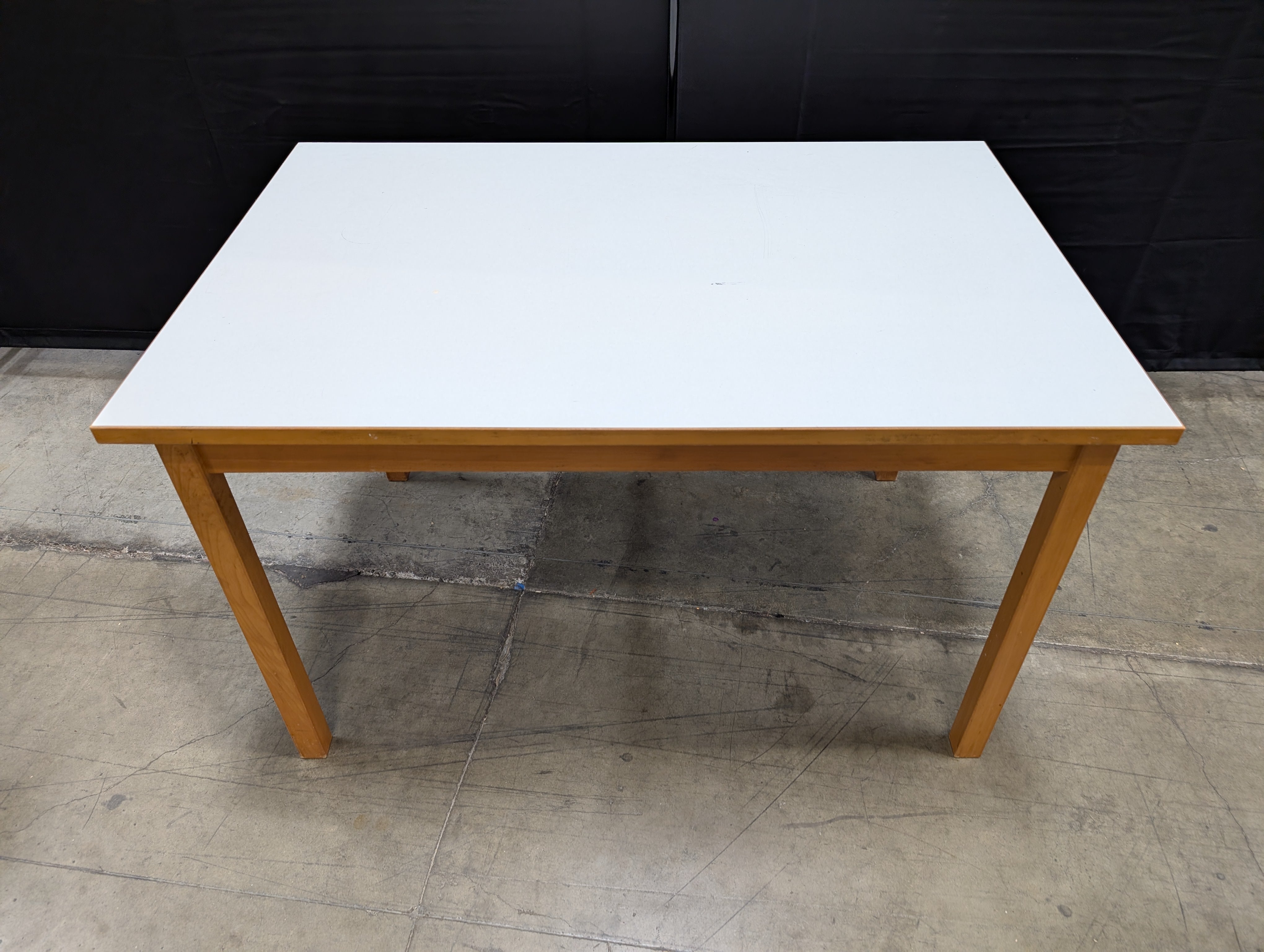 Modular Wood and White Table