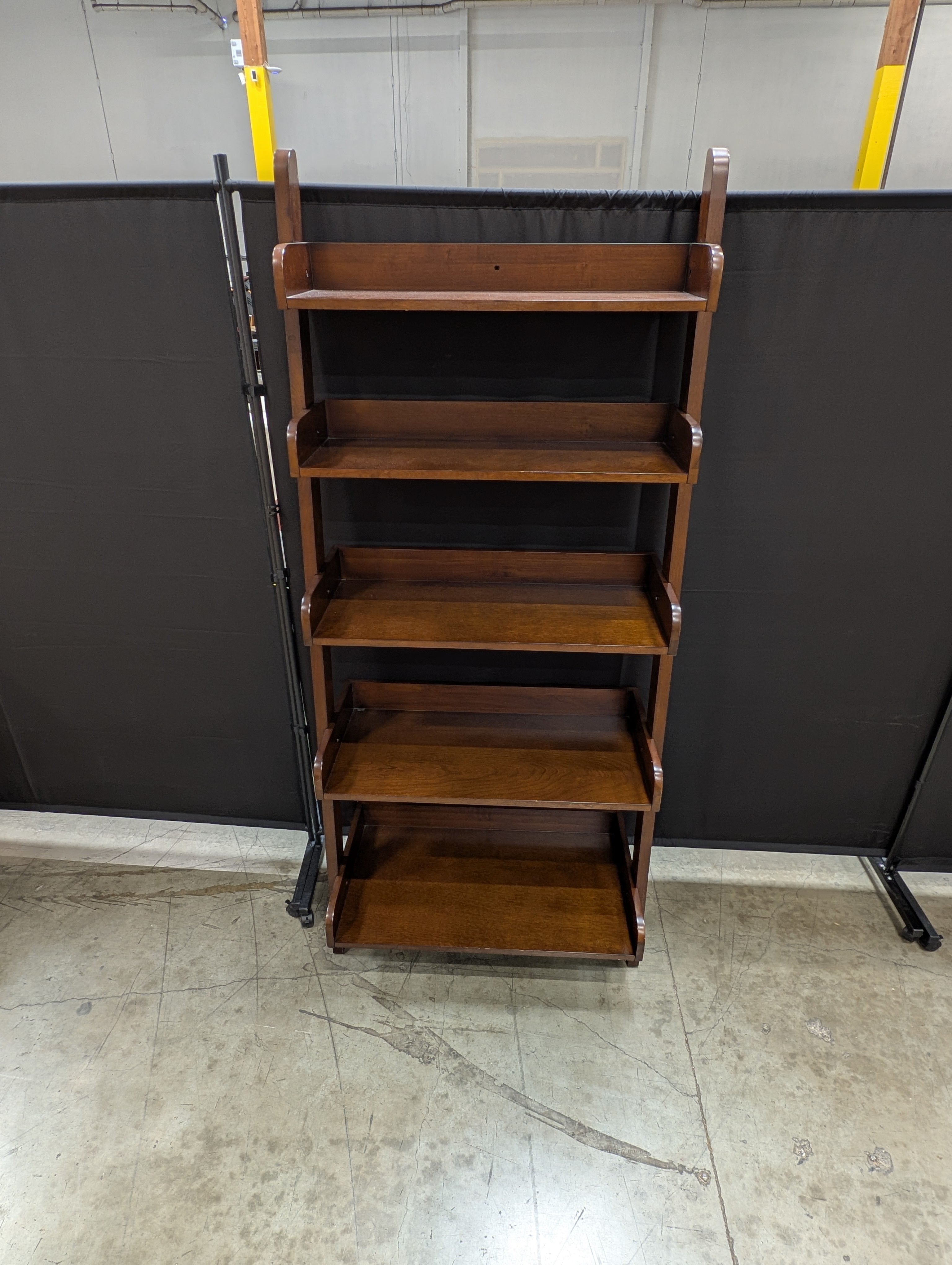 Five-Tier Dark Wood Freestanding Storage Shelf