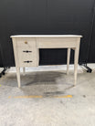 Vintage-Style Cream Desk with Three Storage Drawers