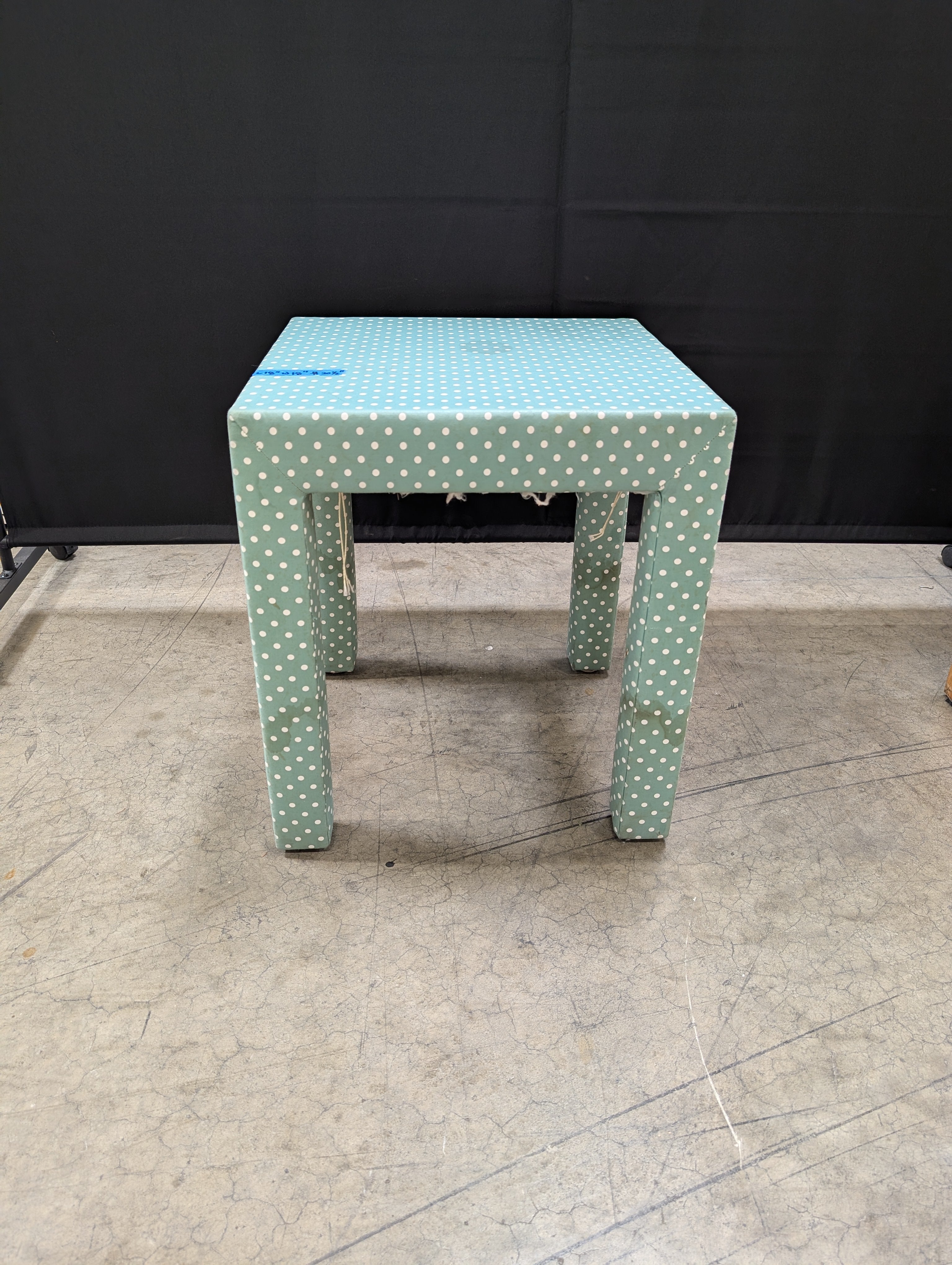Charming Polka Dot Square Accent Stool