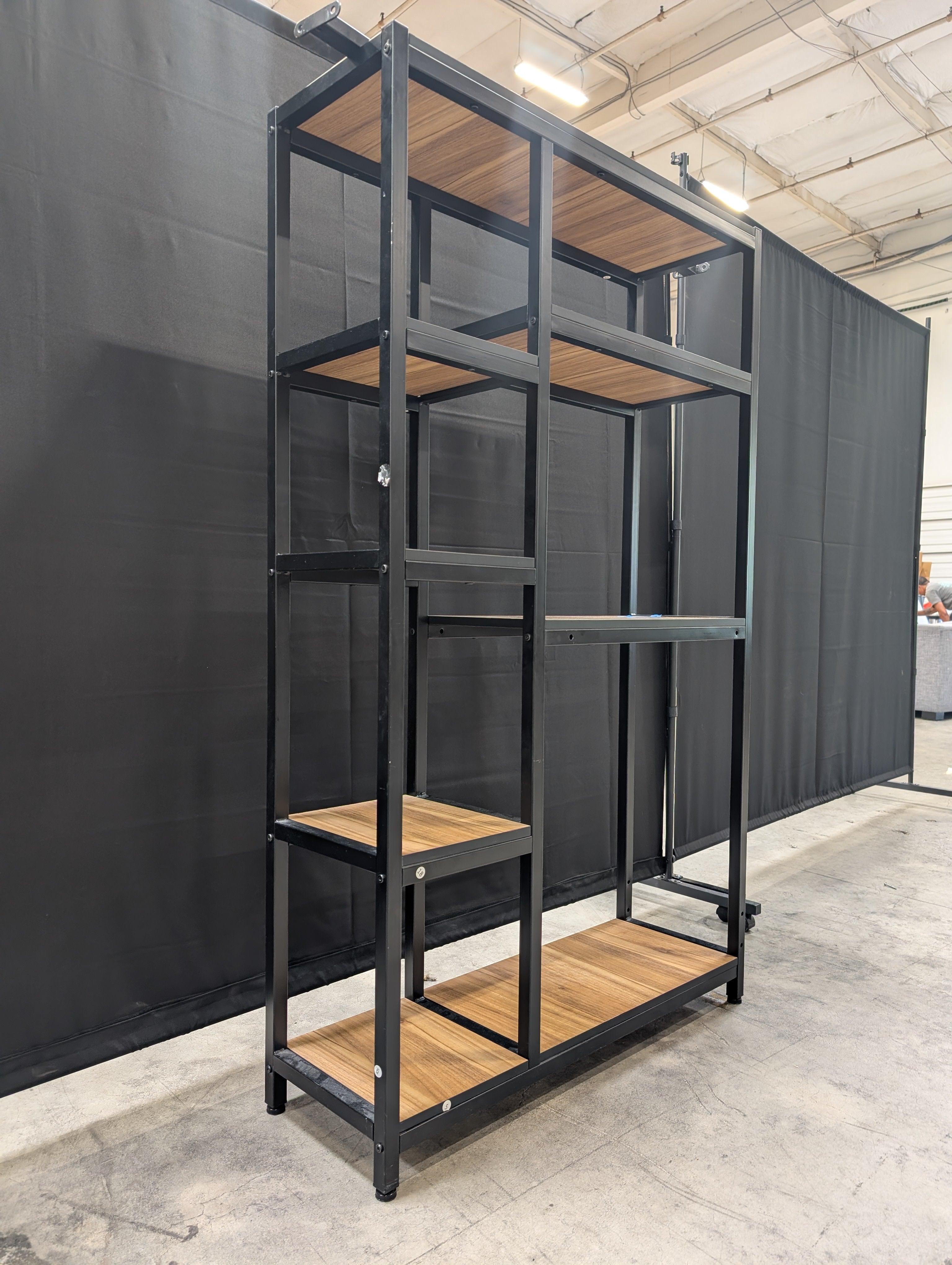 Modern Industrial Geometric Display Shelf