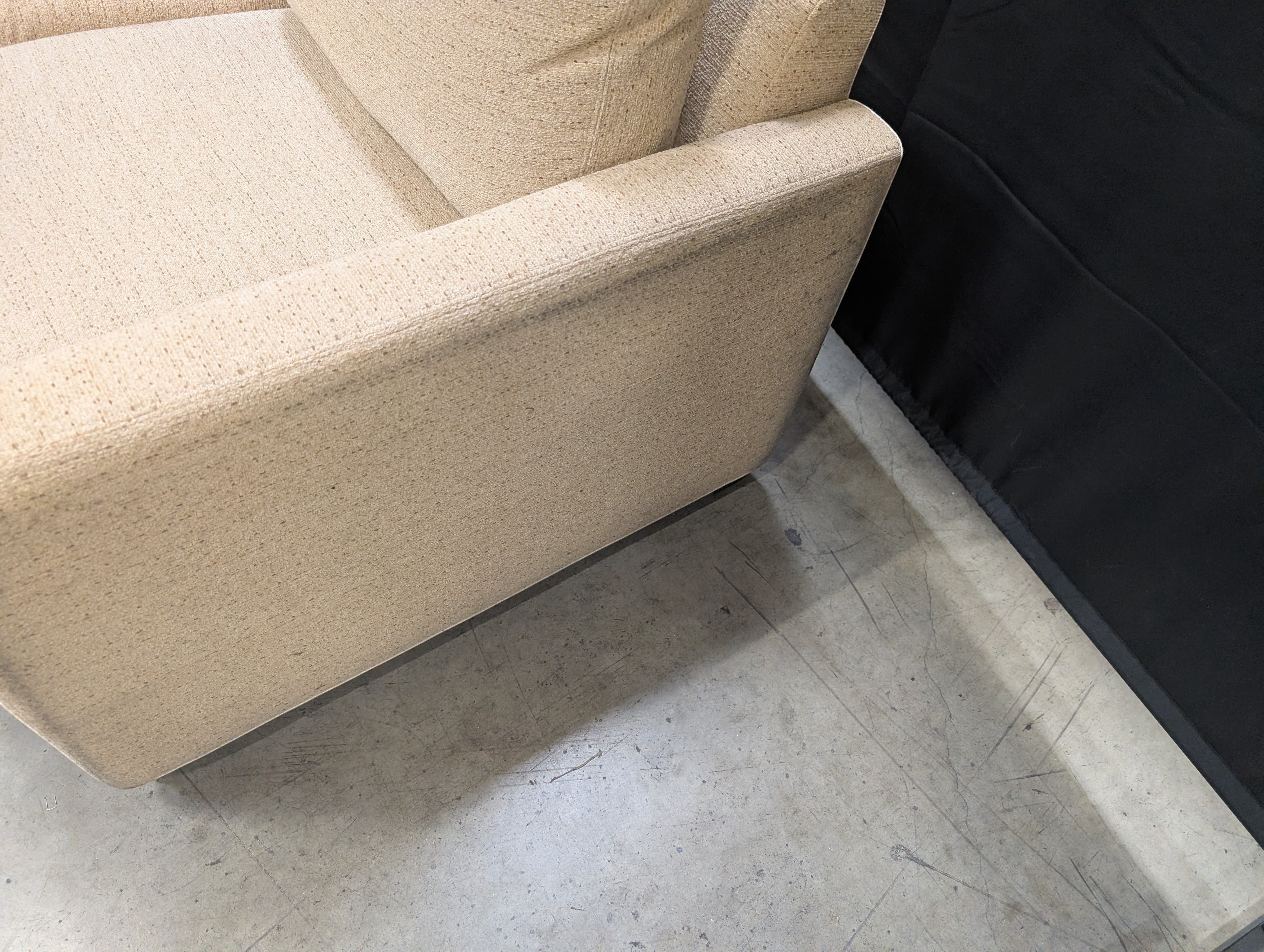 Used Textured Fabric Two-Seater Sofa