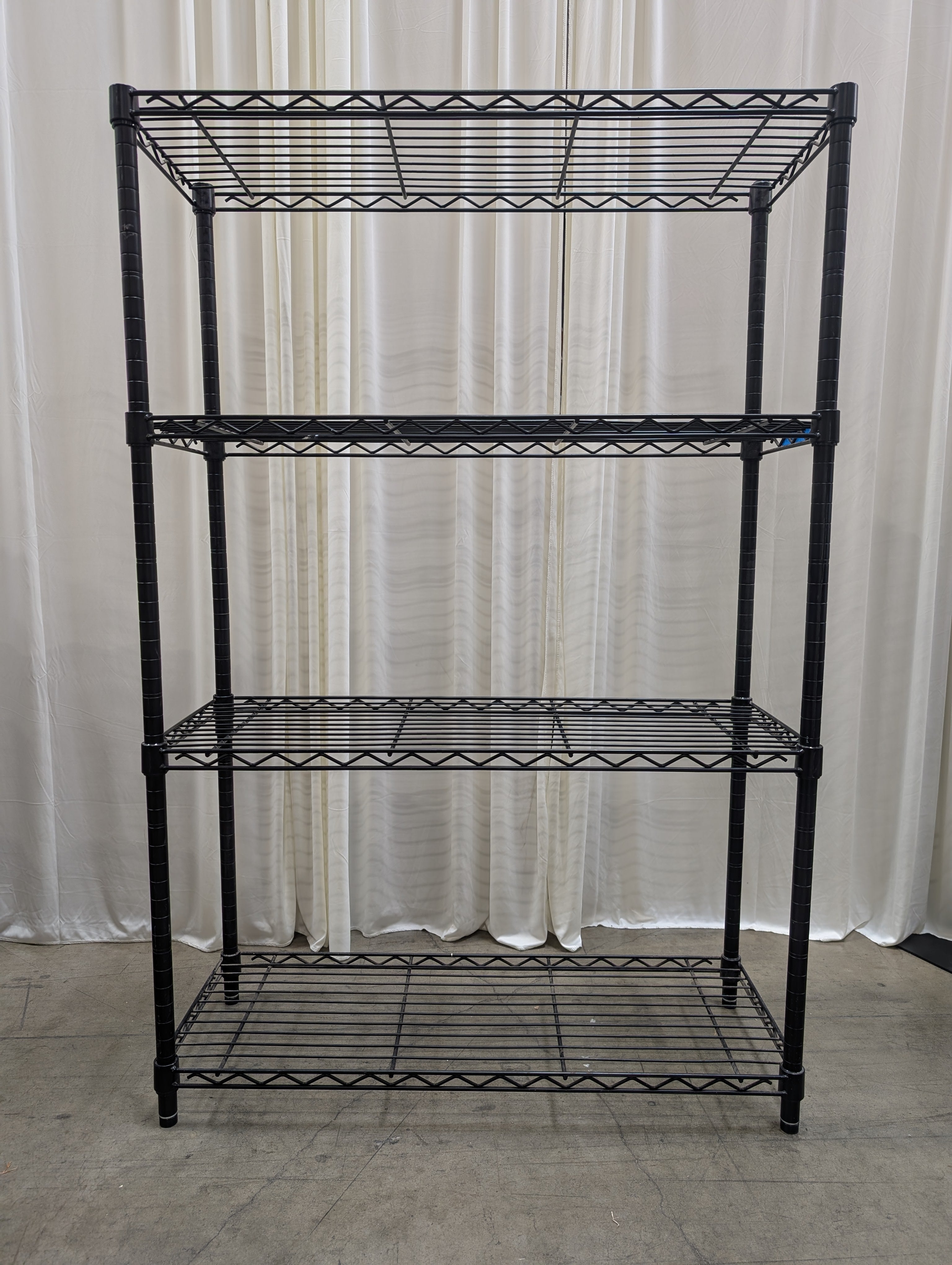 Adjustable Five-Tier Wire Shelving Unit in Metal