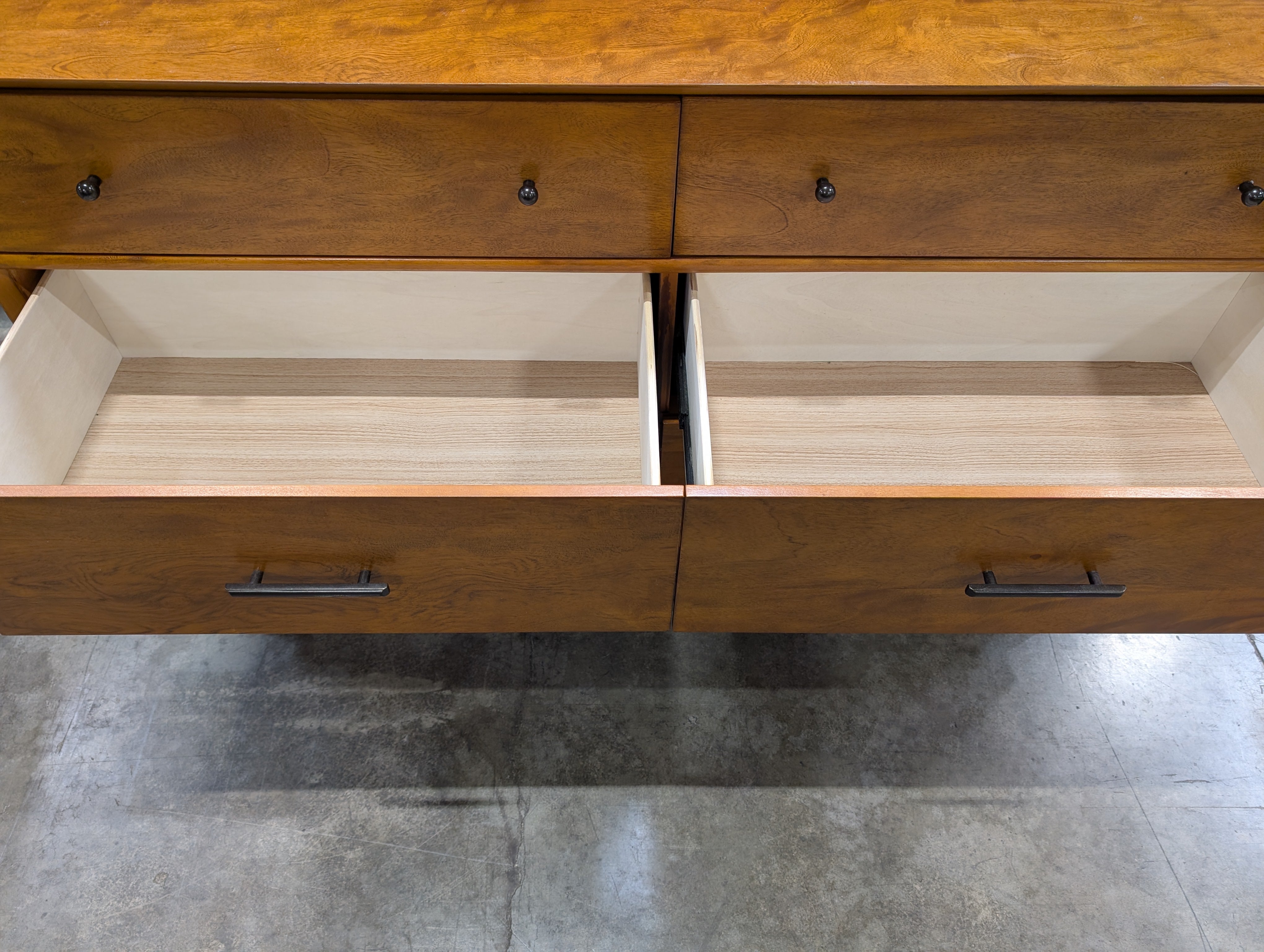 Mid-Century Modern Style Wooden Dresser with Tapered Legs