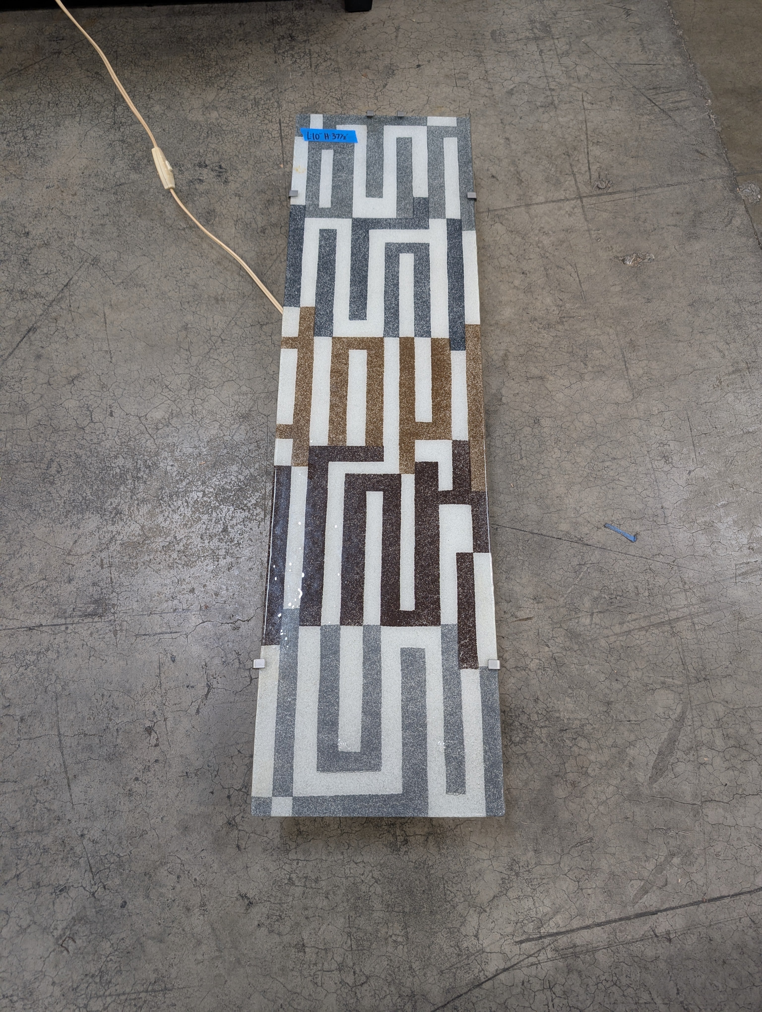 Silver and Brown Geometric Light
