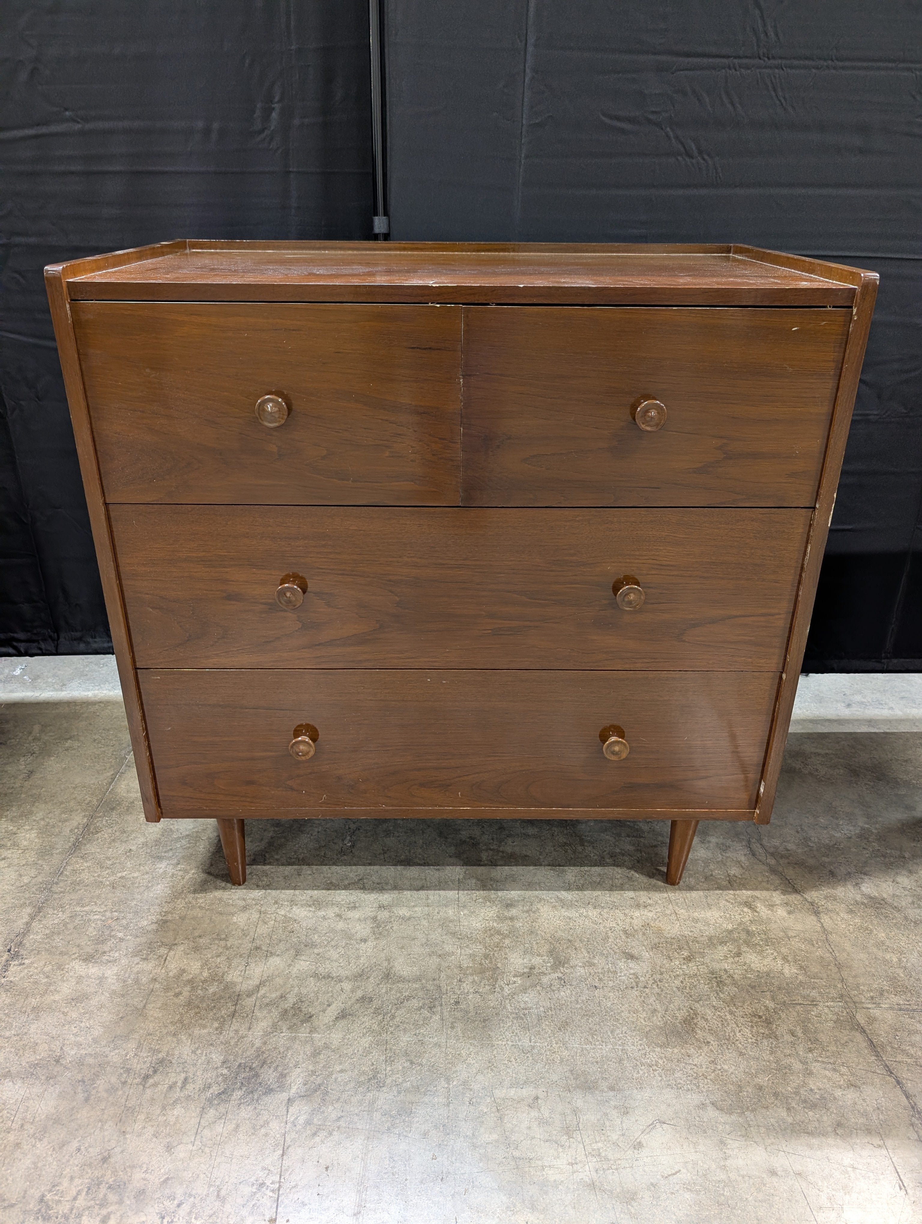 Vintage Mid-Century Style Wood Chest of Drawers
