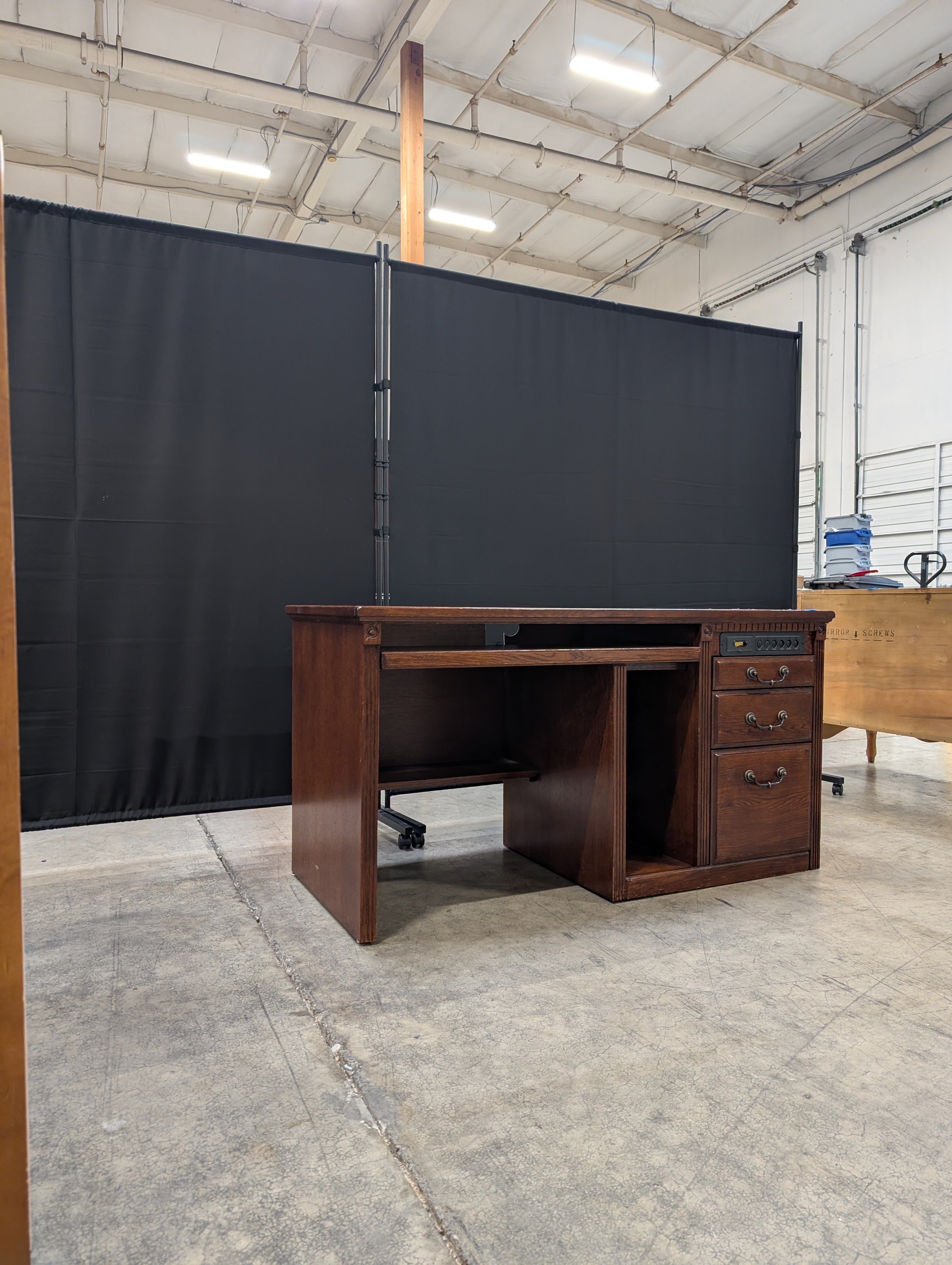 Martin Furniture Dark Wood Office Desk with Storage