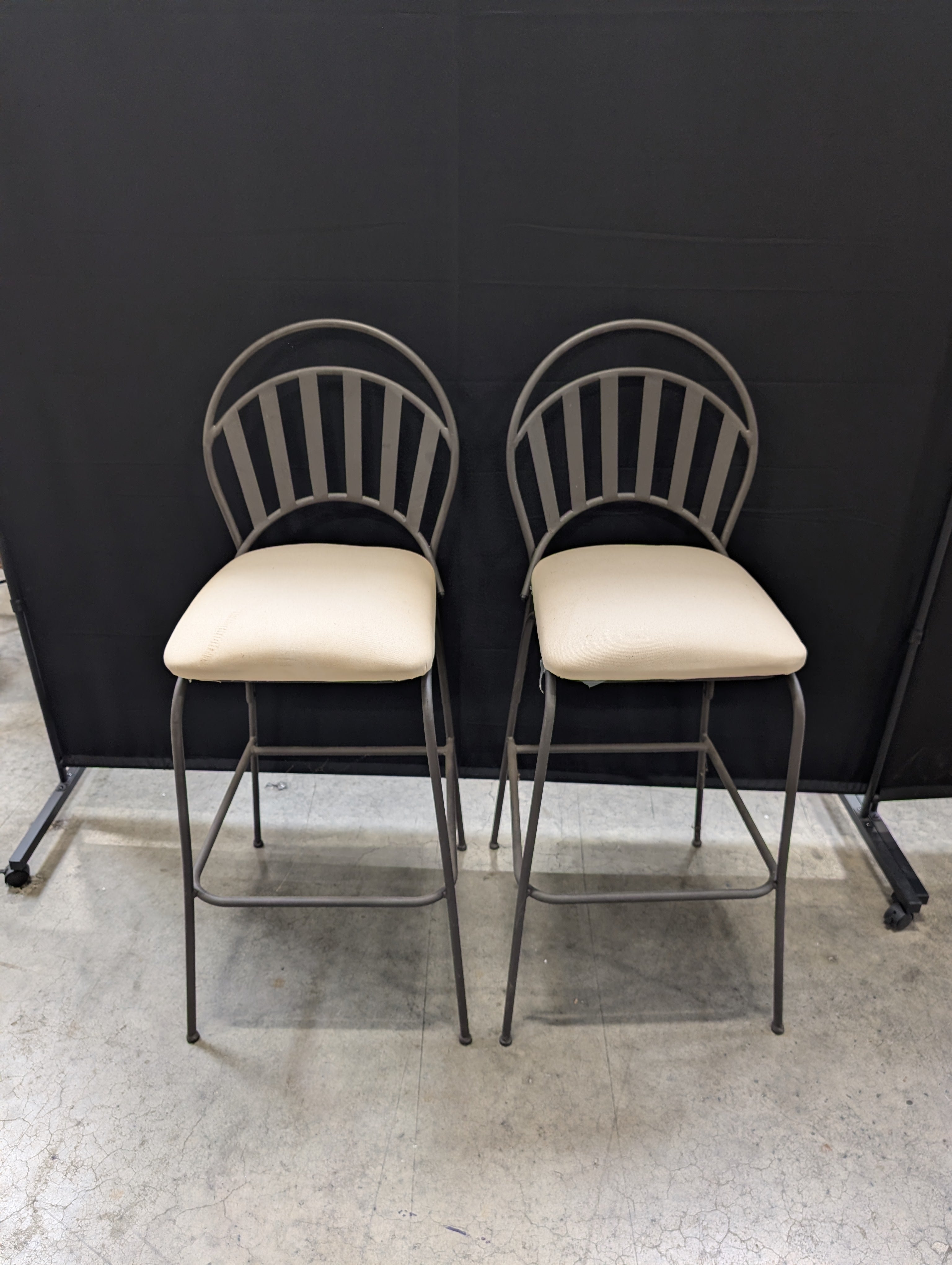 Pair of Emerald Home Furniture Metal Bar Stools