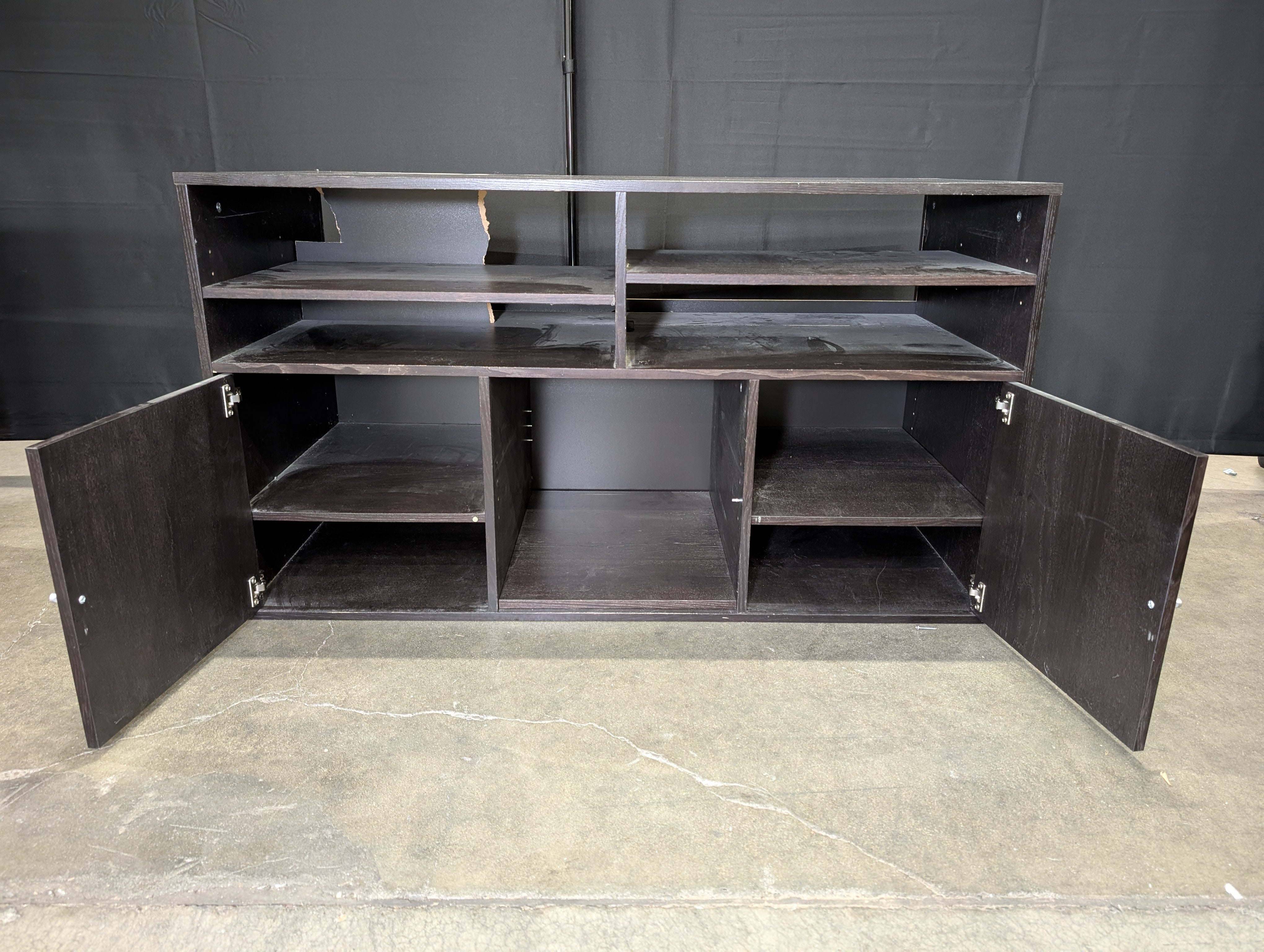 Dark IKEA Media Console with Storage