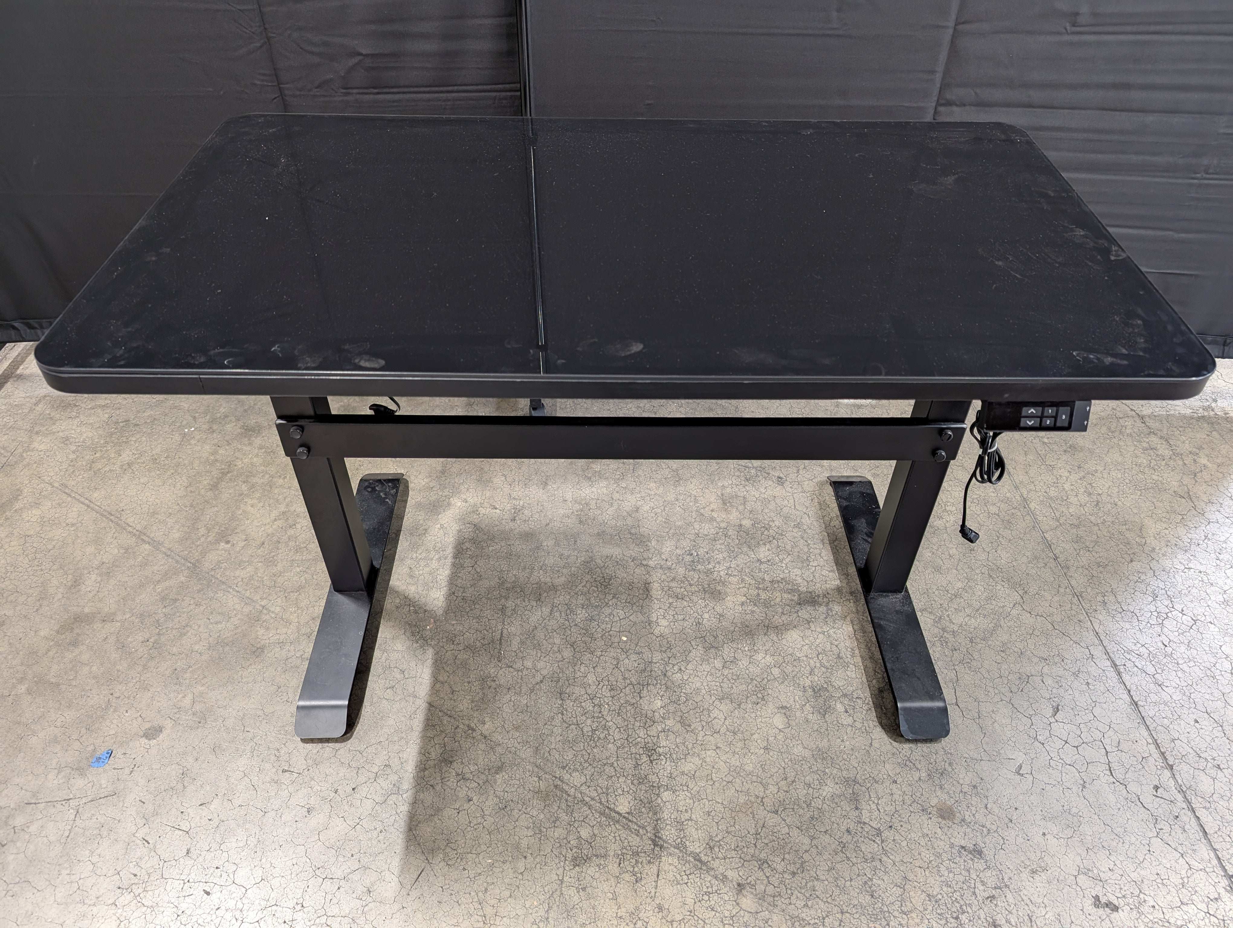 Contemporary Black Height-Adjustable Desk