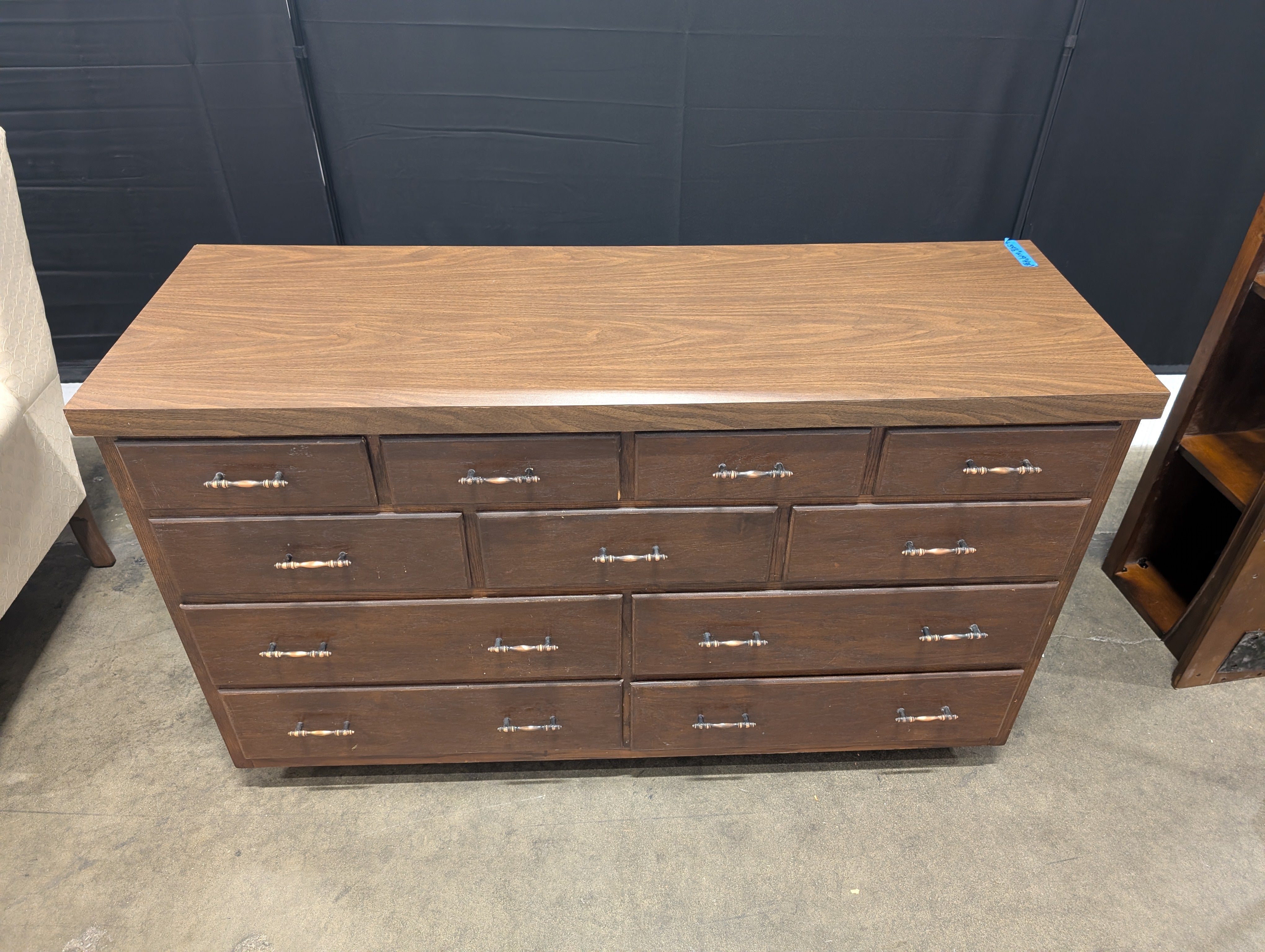 Dark Brown Wood Multi-Drawer Storage Dresser Chest