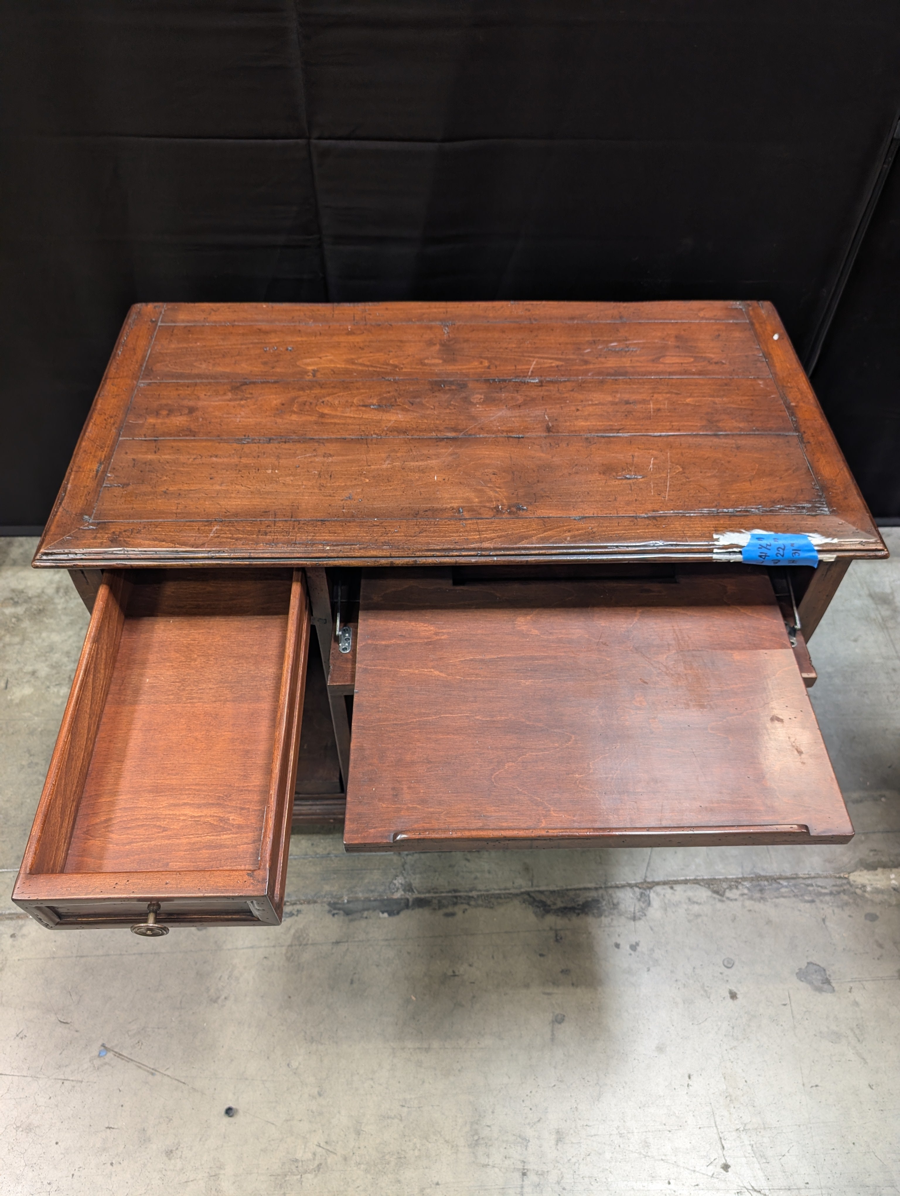 Vintage Guy Chaddock & Co Wooden Desk with Brass Pulls