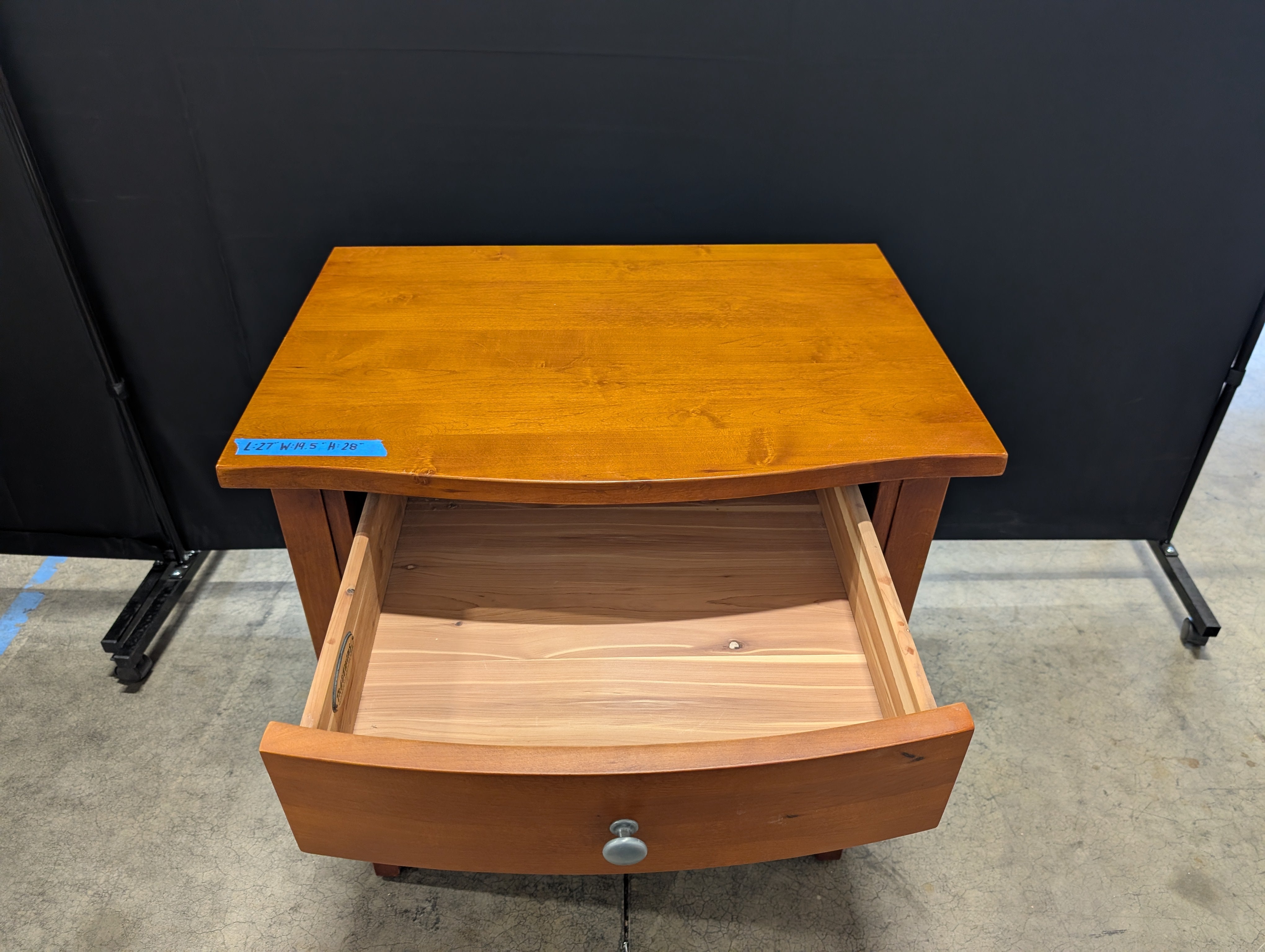 Tradewins Warm Brown Wood Nightstand with Drawer